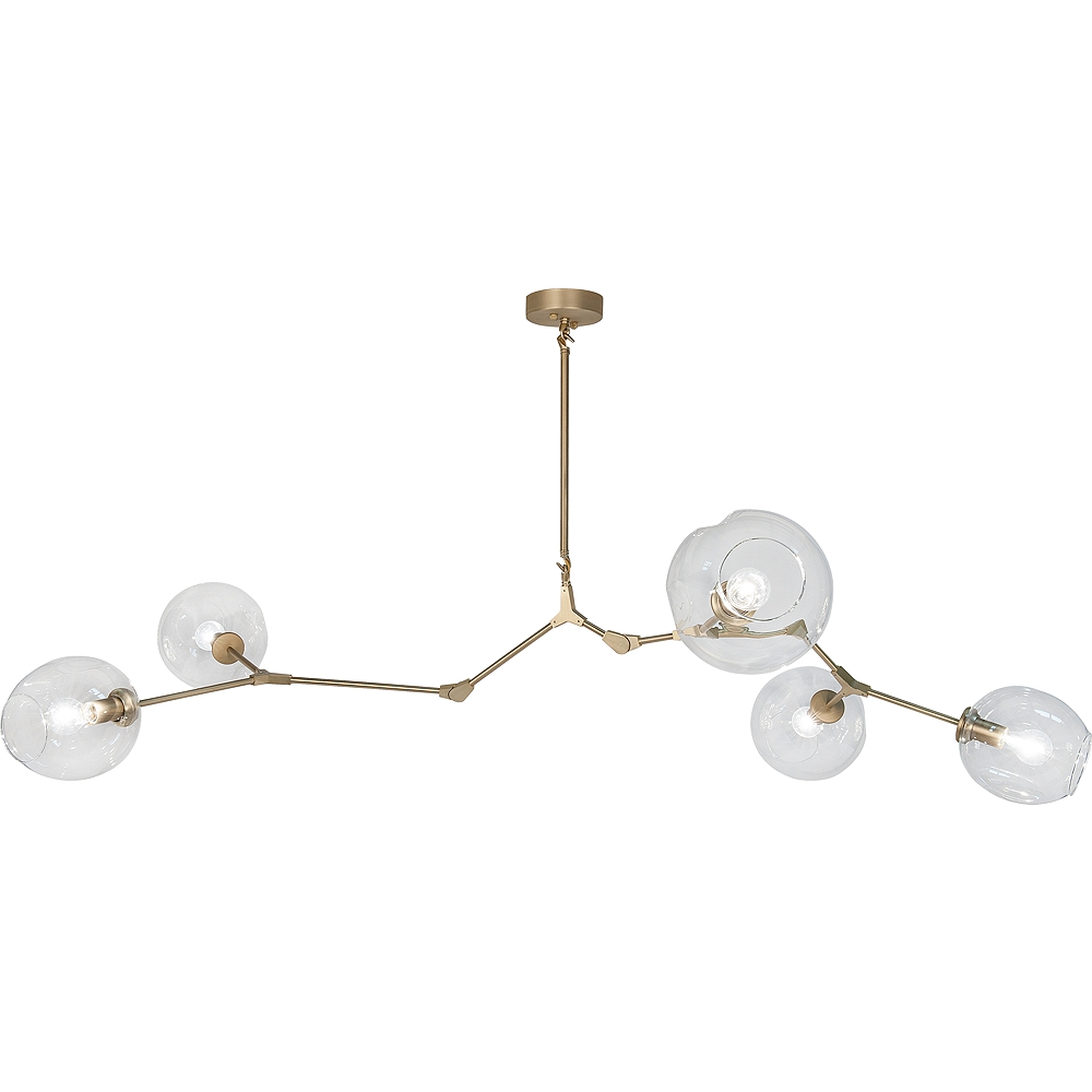 Avenue Fairfax 66"W Brushed Brass Chandelier - Style # 12M70 - Lamps Plus