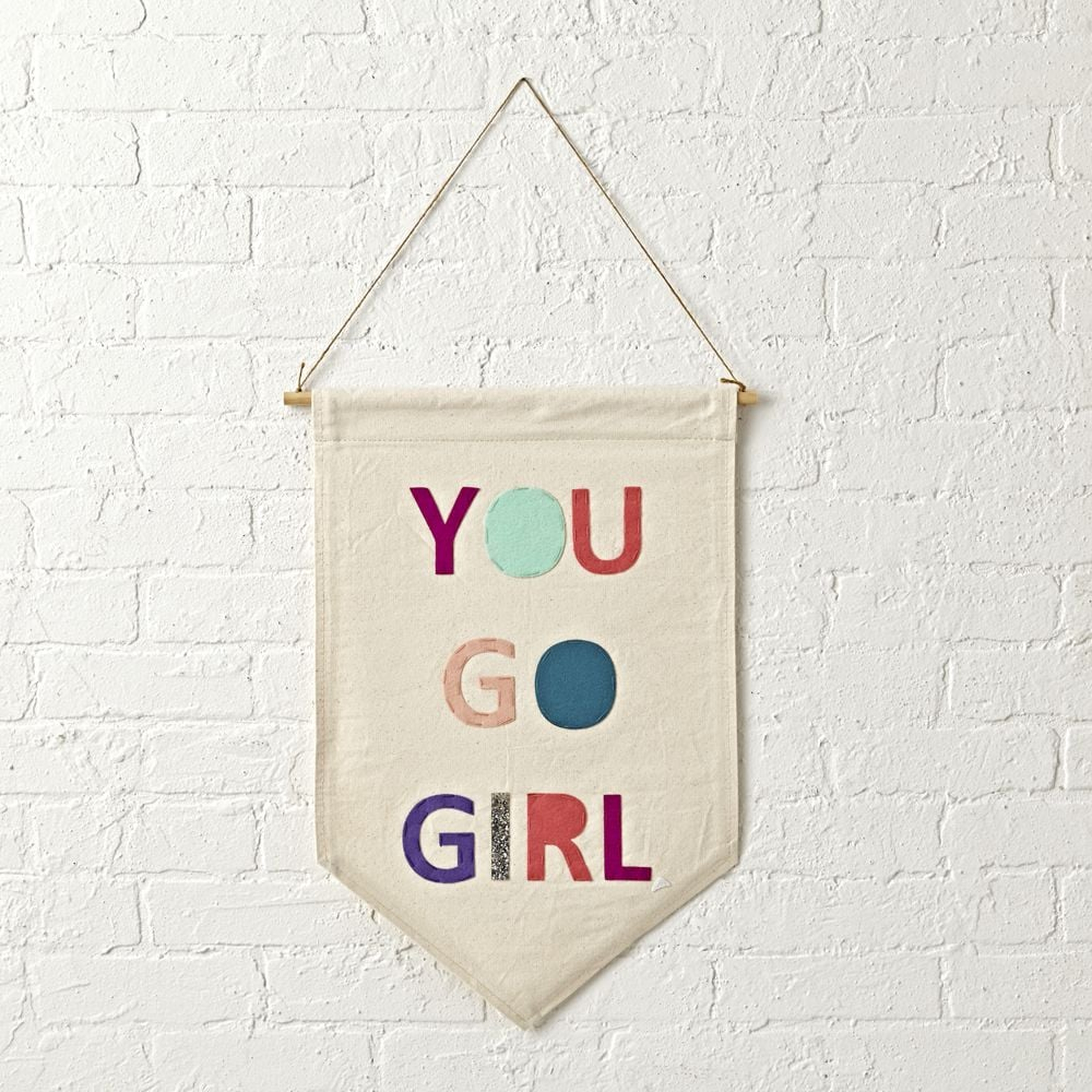 You Go Girl Canvas Banner - Crate and Barrel