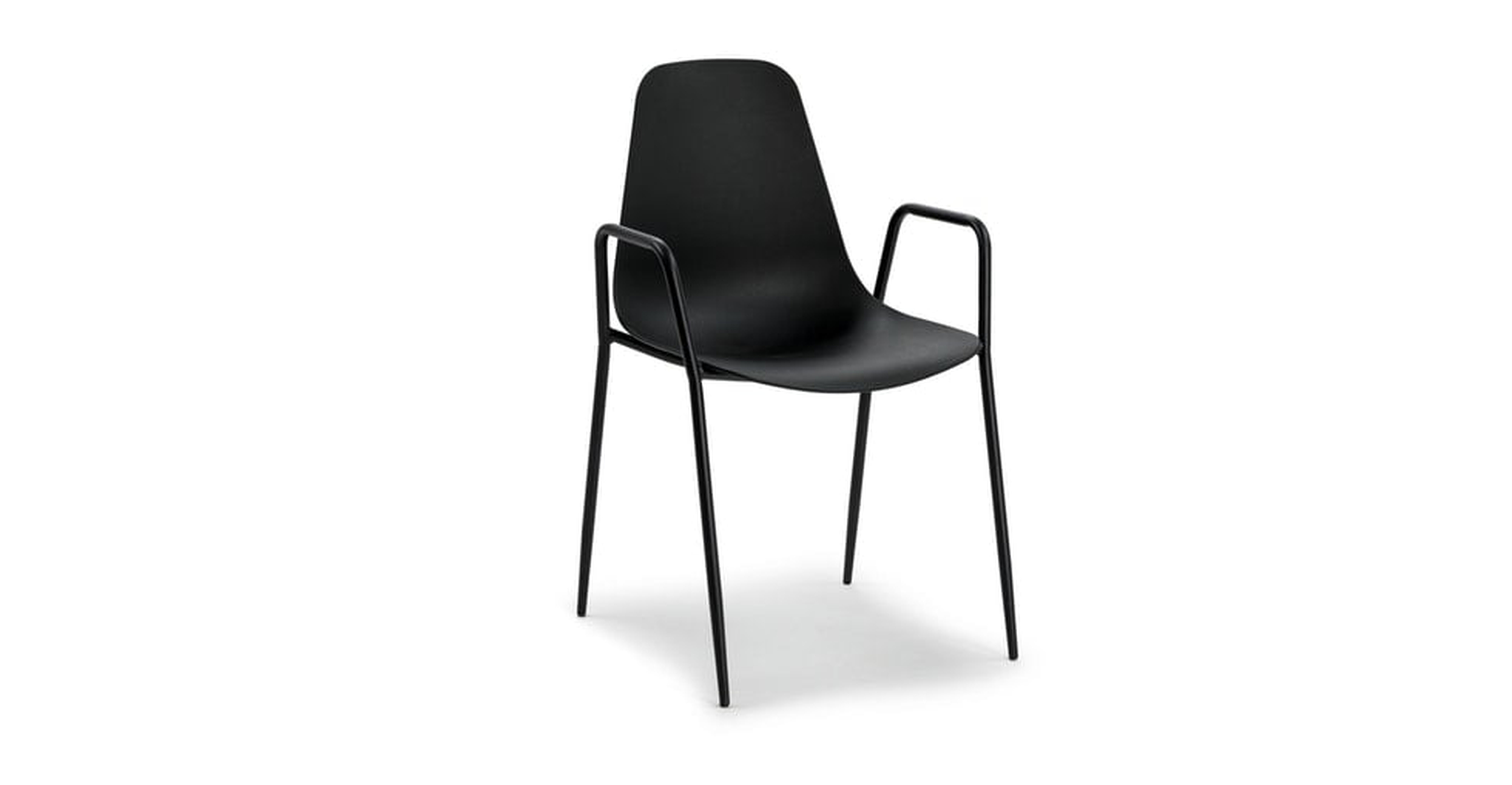 Svelti Pure Black Stackable Dining Armchair - Article