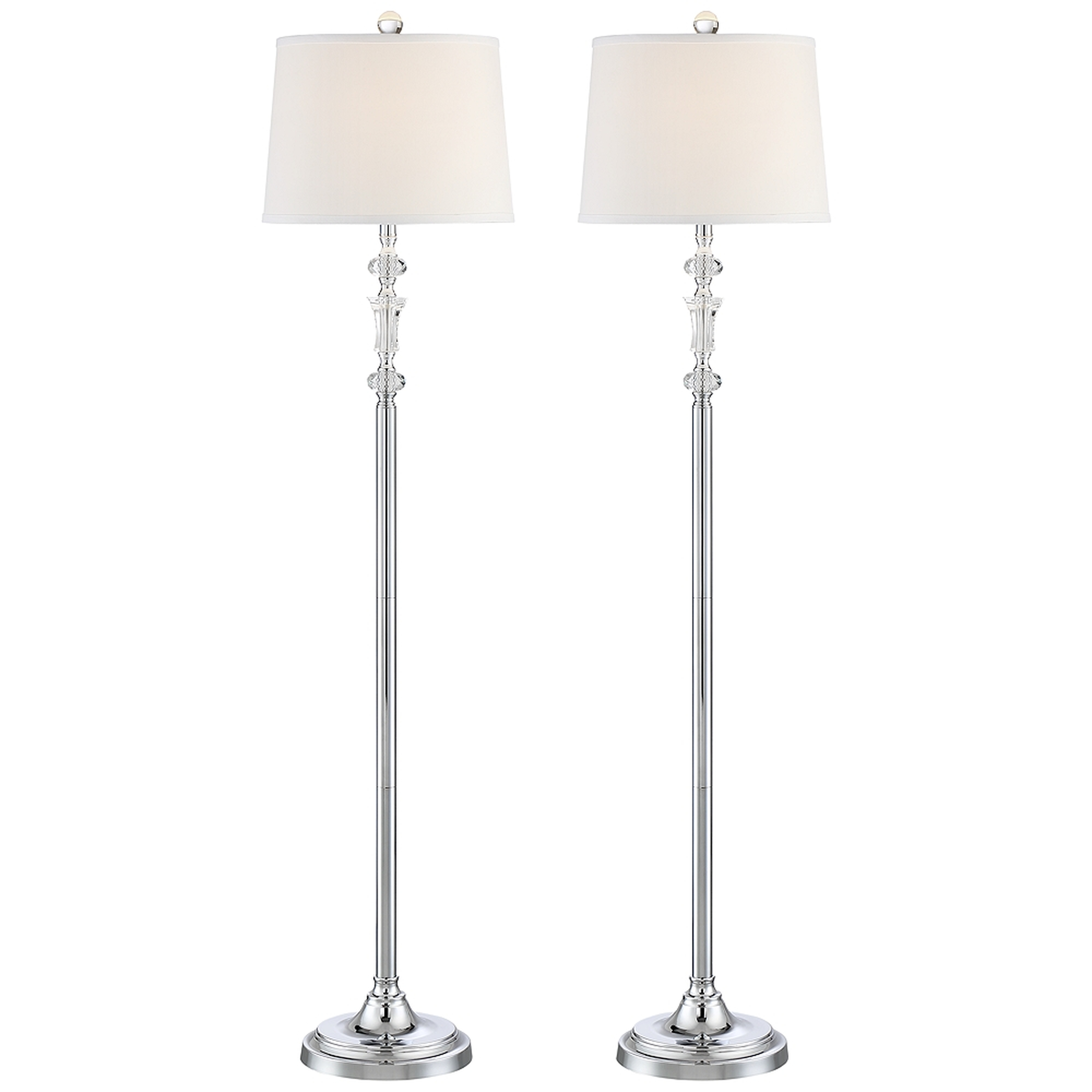 Montrose Floor Lamp Crystal and Metal Set of 2 - Style # 35G61 - Lamps Plus