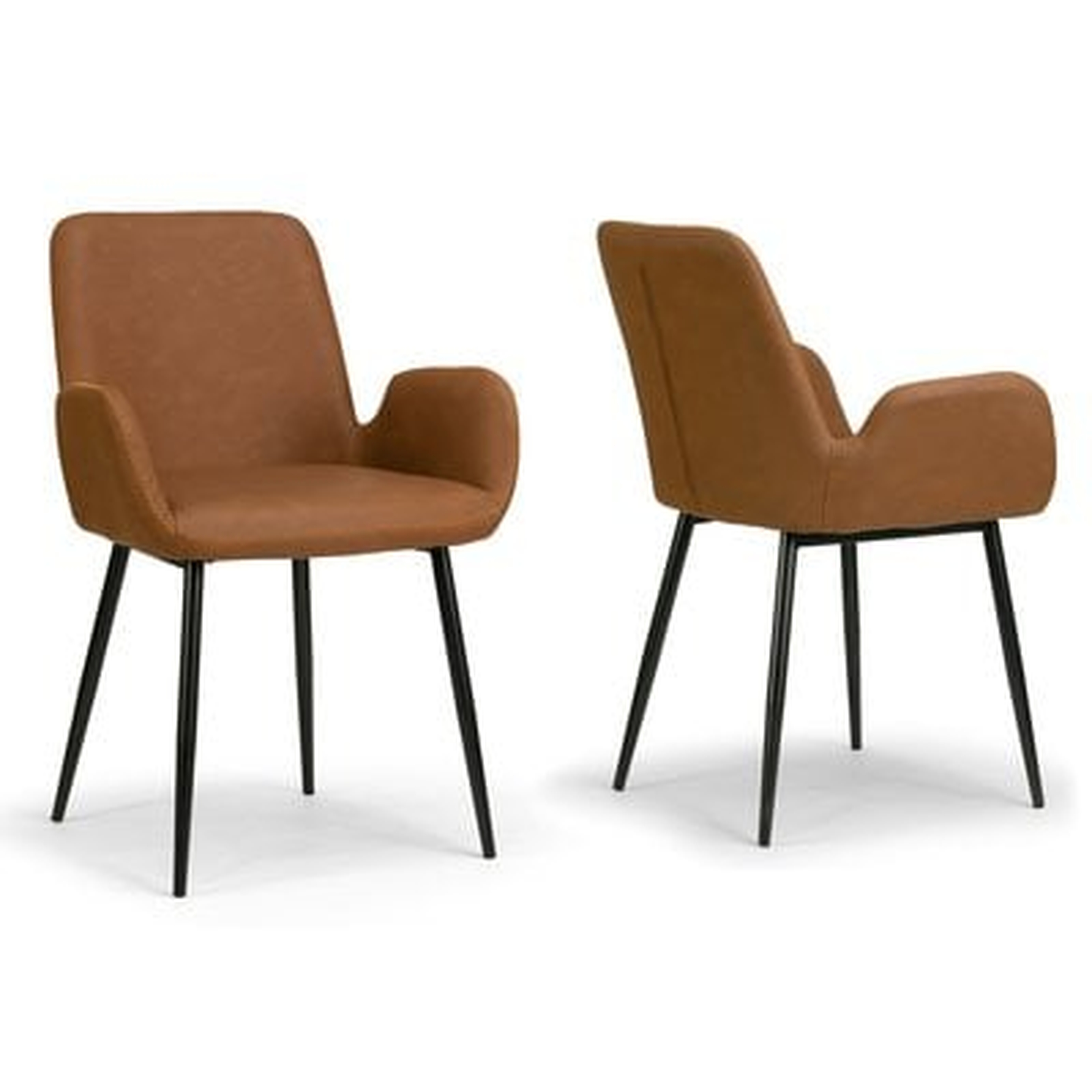 Milana Upholstered Dining Chair (Set of 2) - Wayfair