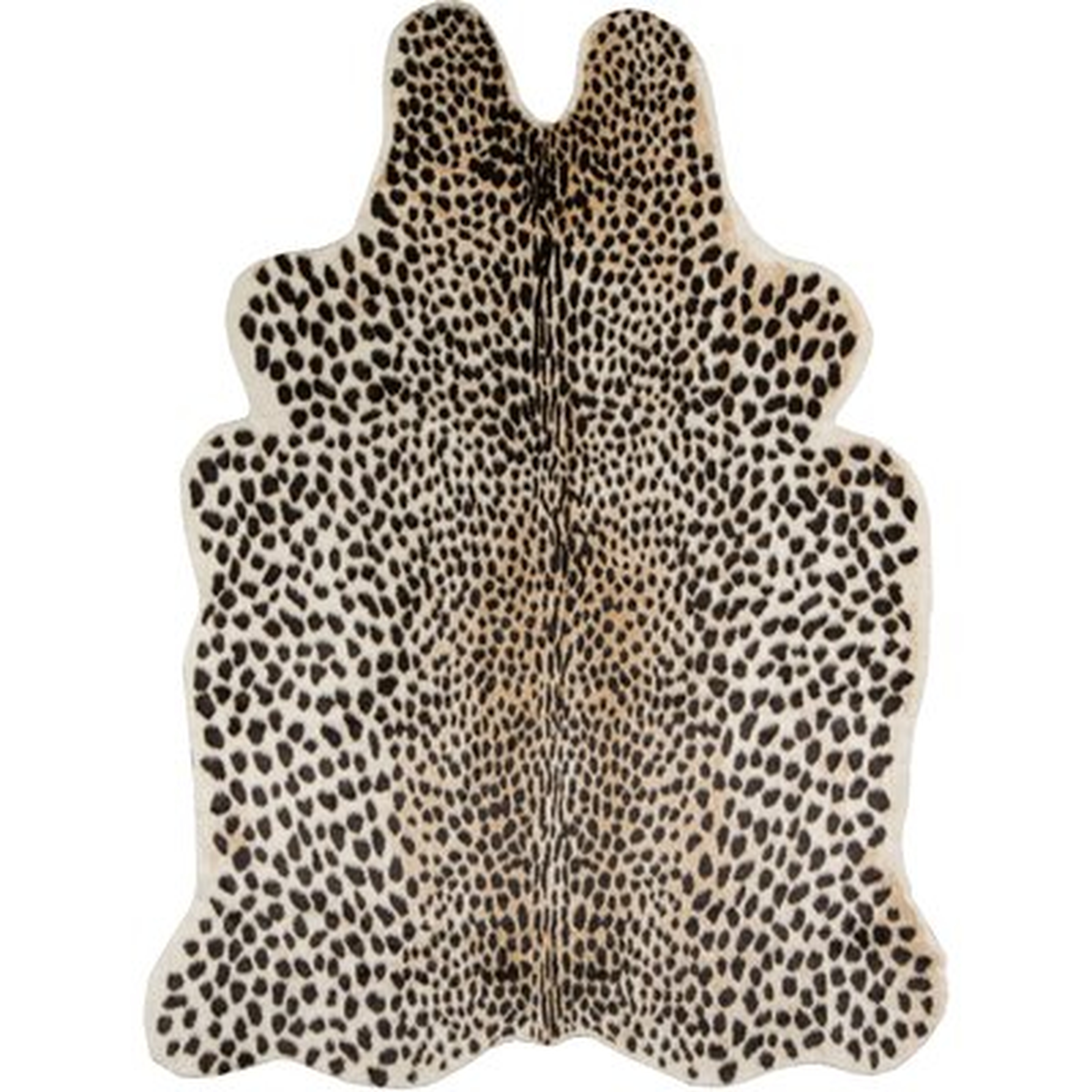 Acadia Cheetah Faux Cowhide Black Area Rug  5'3" x 7'10" - Wayfair
