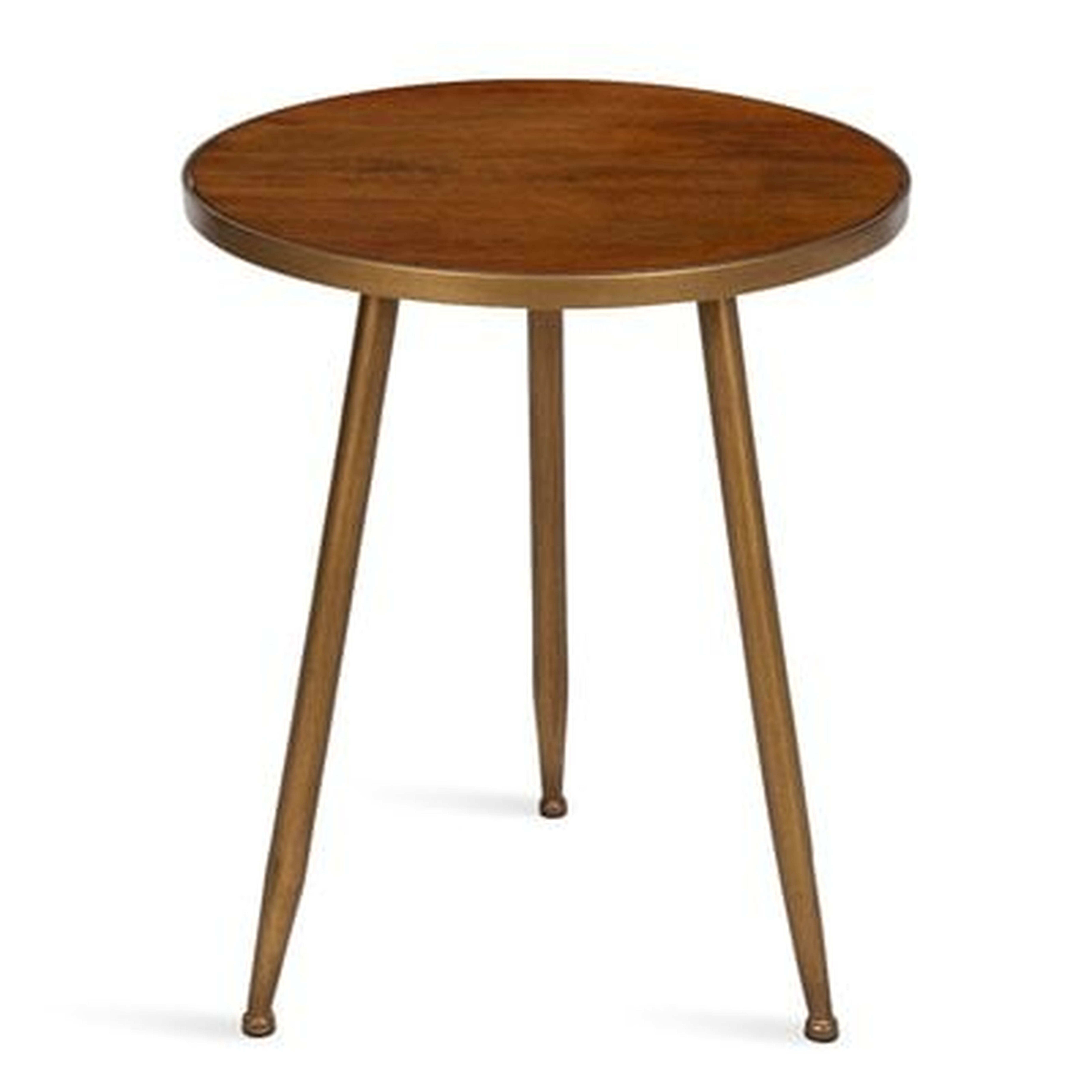 Giovani 3-Legged Round Wood and Metal End Table - Wayfair