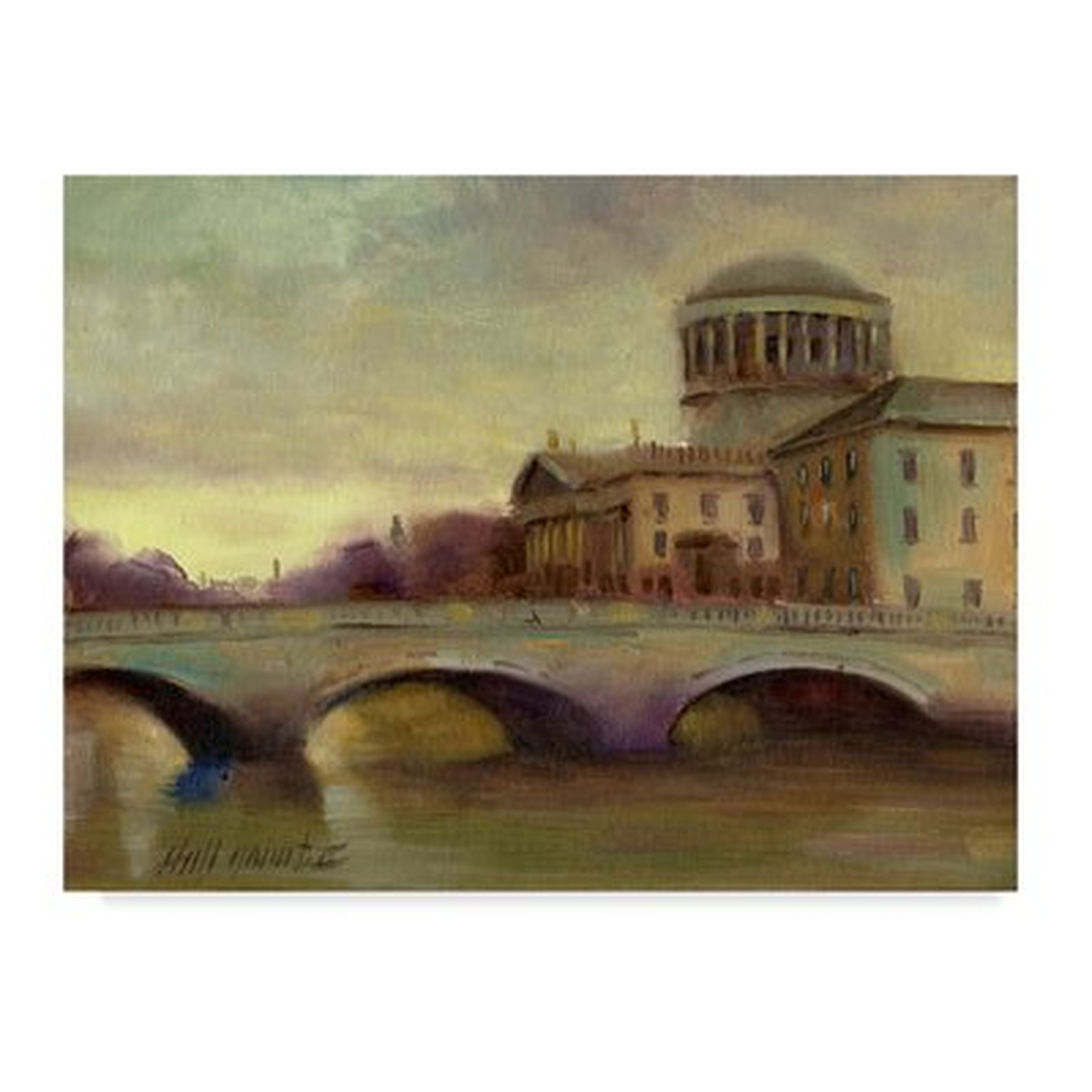 'Liffey River Ireland' Acrylic Painting Print on Wrapped Canvas - Wayfair
