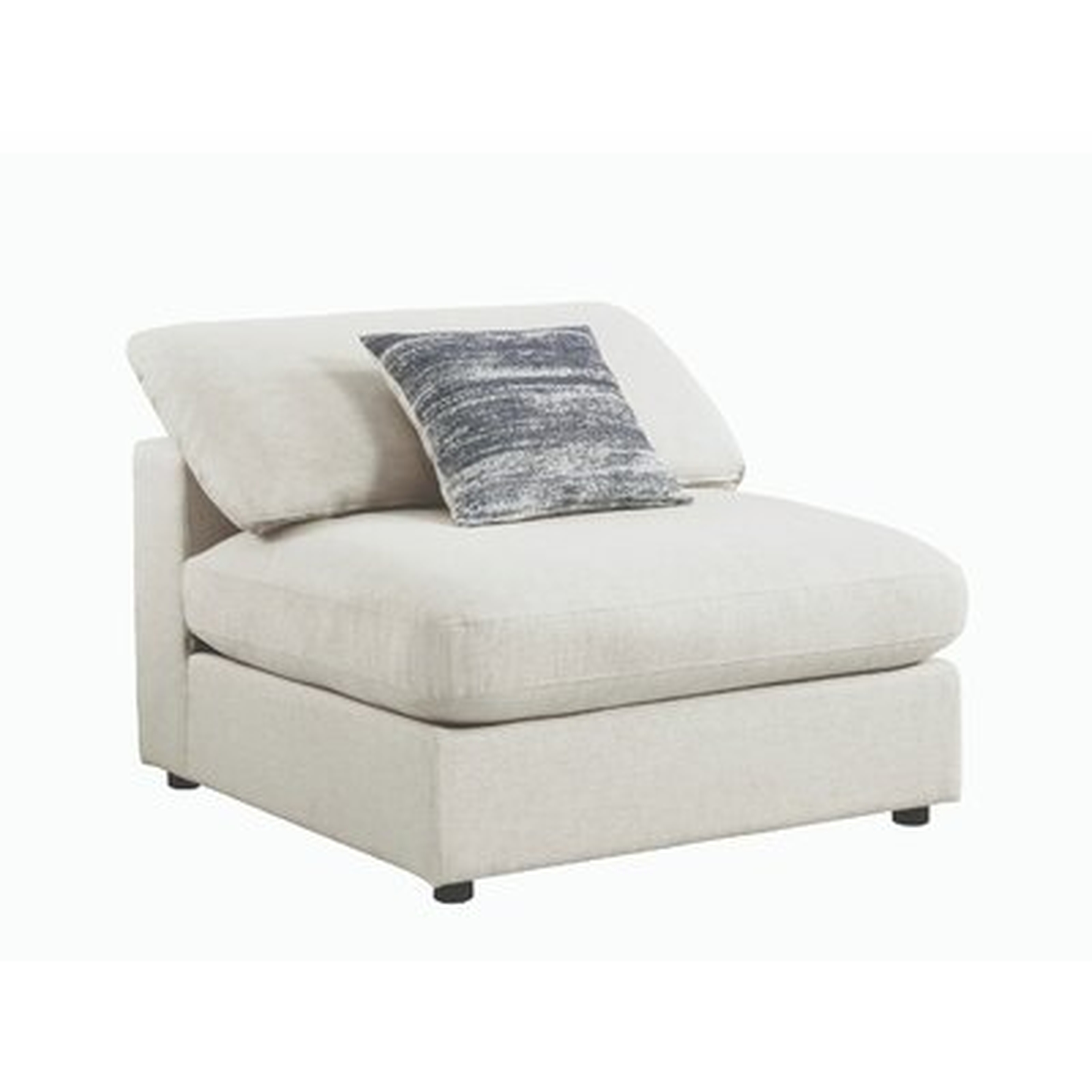 Rinker Fabric Upholstered Wooden Armless Slipper Chair - AllModern