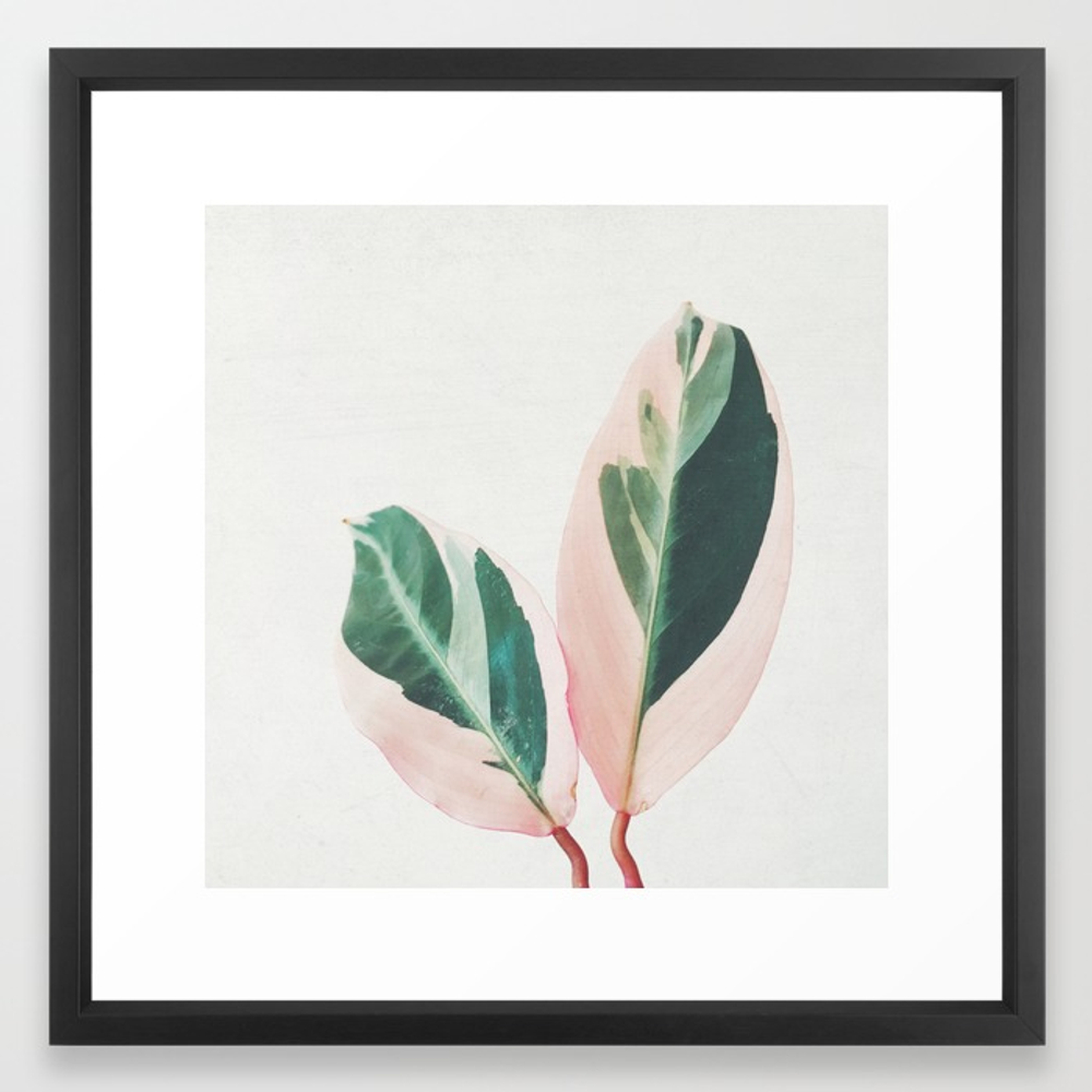 Pink Leaves I Framed Art Print by Cassiabeck - Society6
