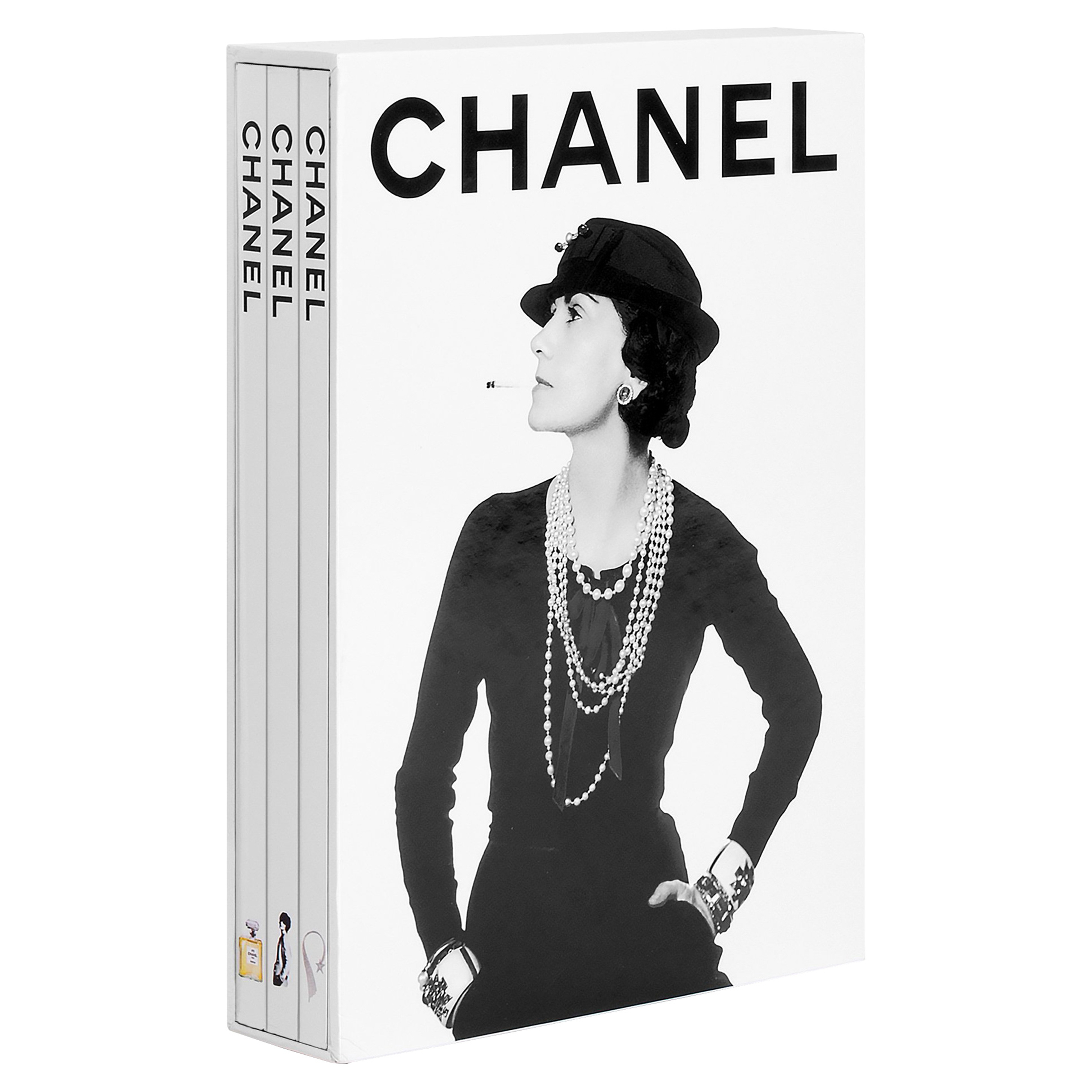 Chanel 3-Book Slipcase Assouline Hardcover Book - Kathy Kuo Home
