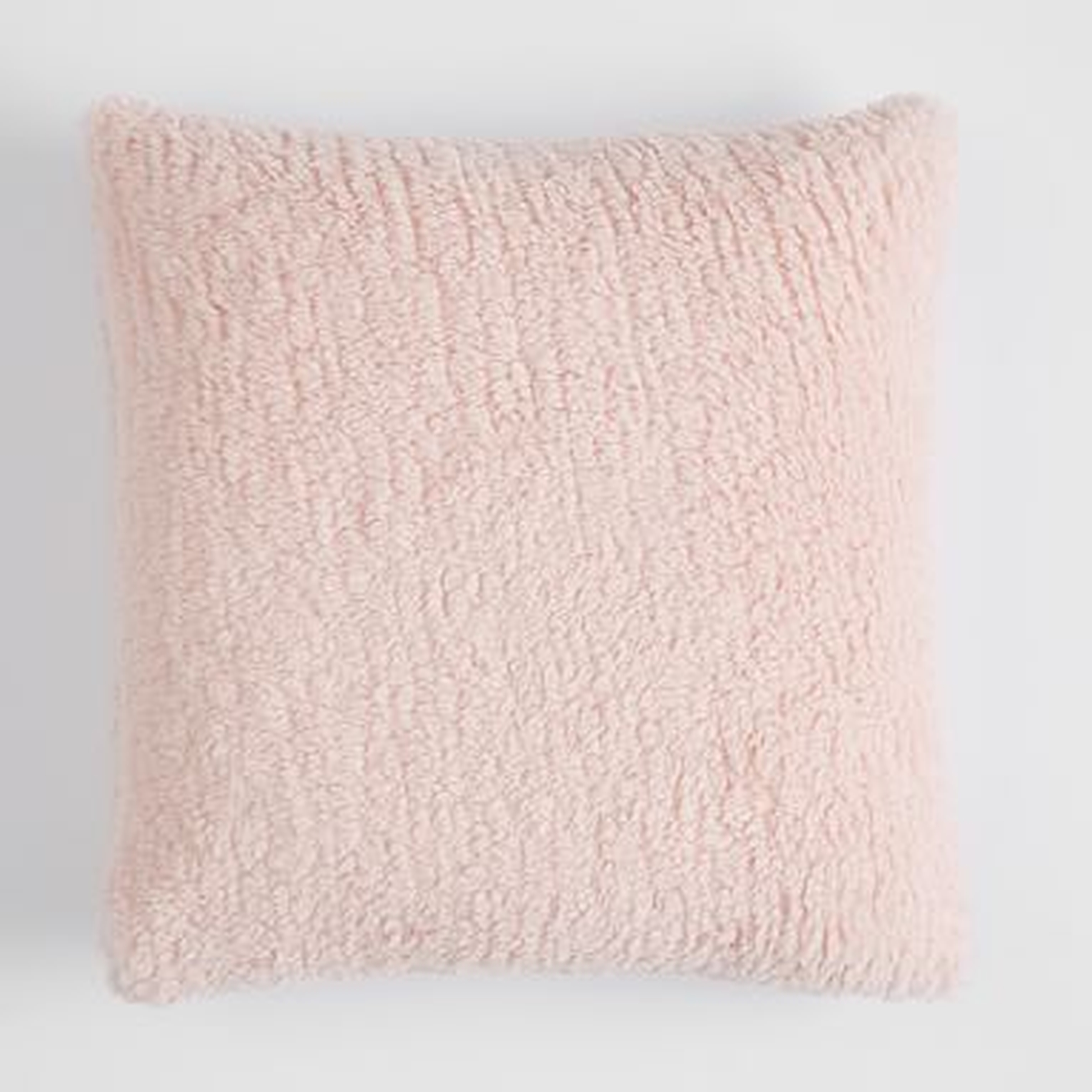 Cozy Pillow Cover, 18 x 18, Powdered Blush - Pottery Barn Teen