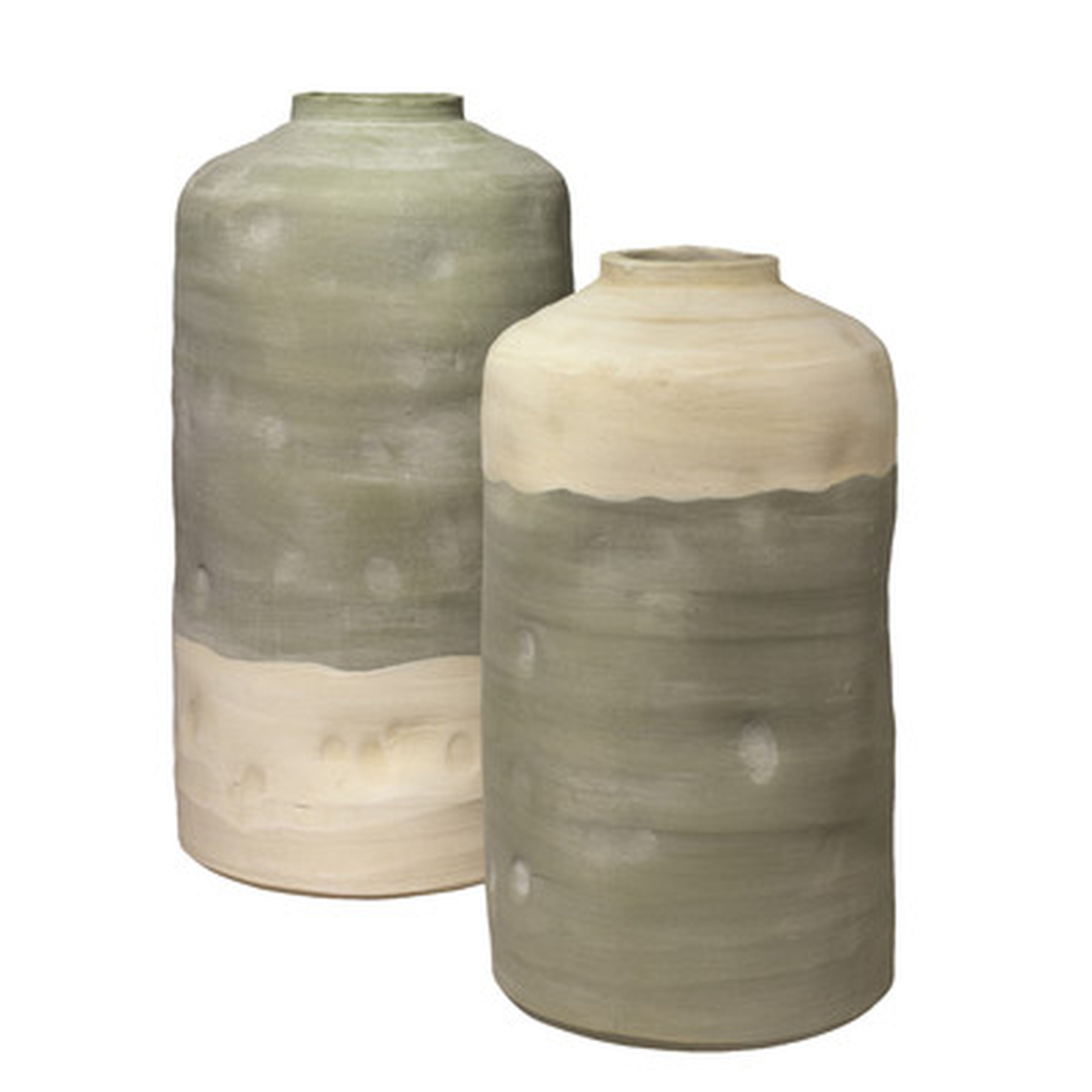 Alvan Pistachio 2 Piece Ceramic Vessels Vase Set - Wayfair