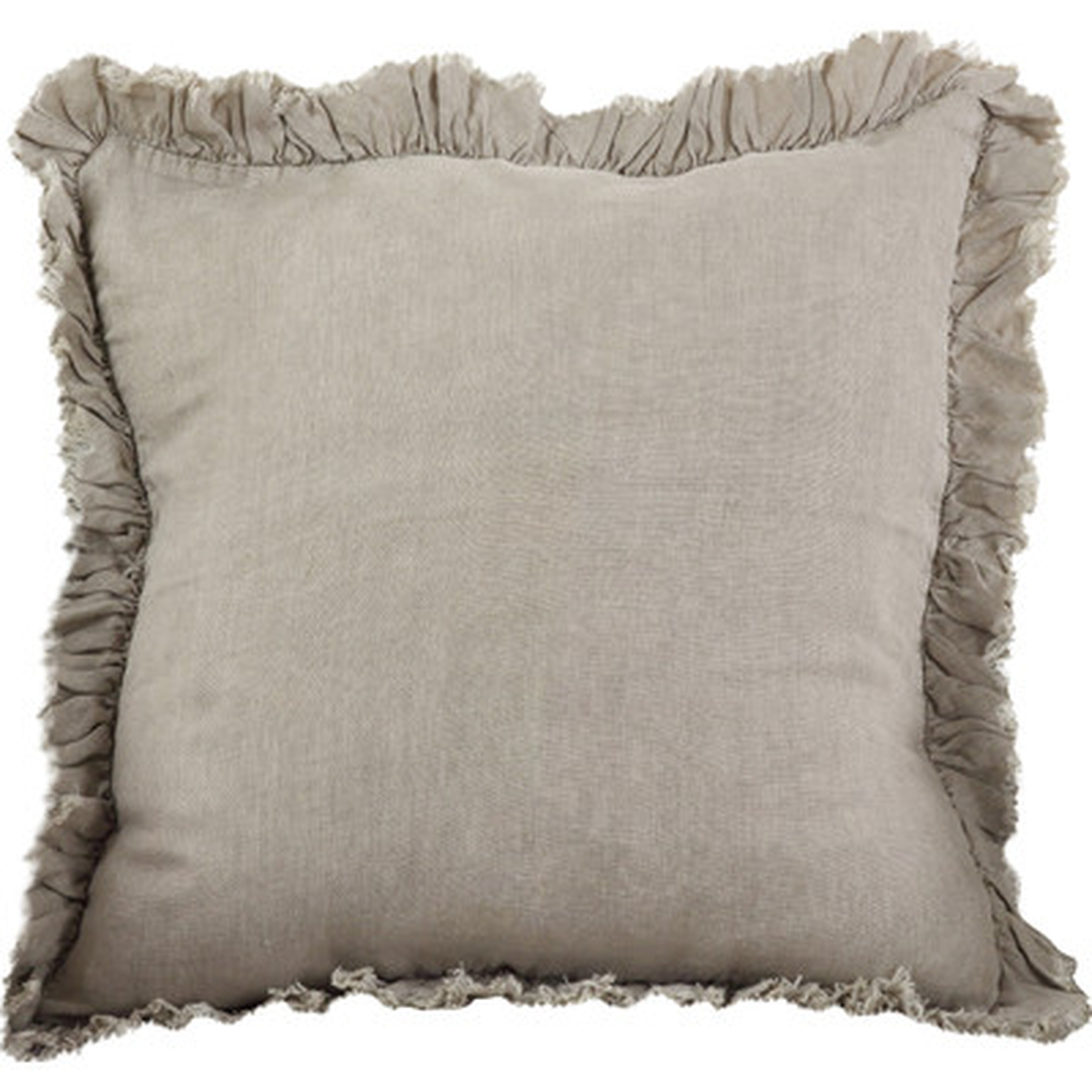 Leona Ruffled Linen Throw Pillow - Wayfair