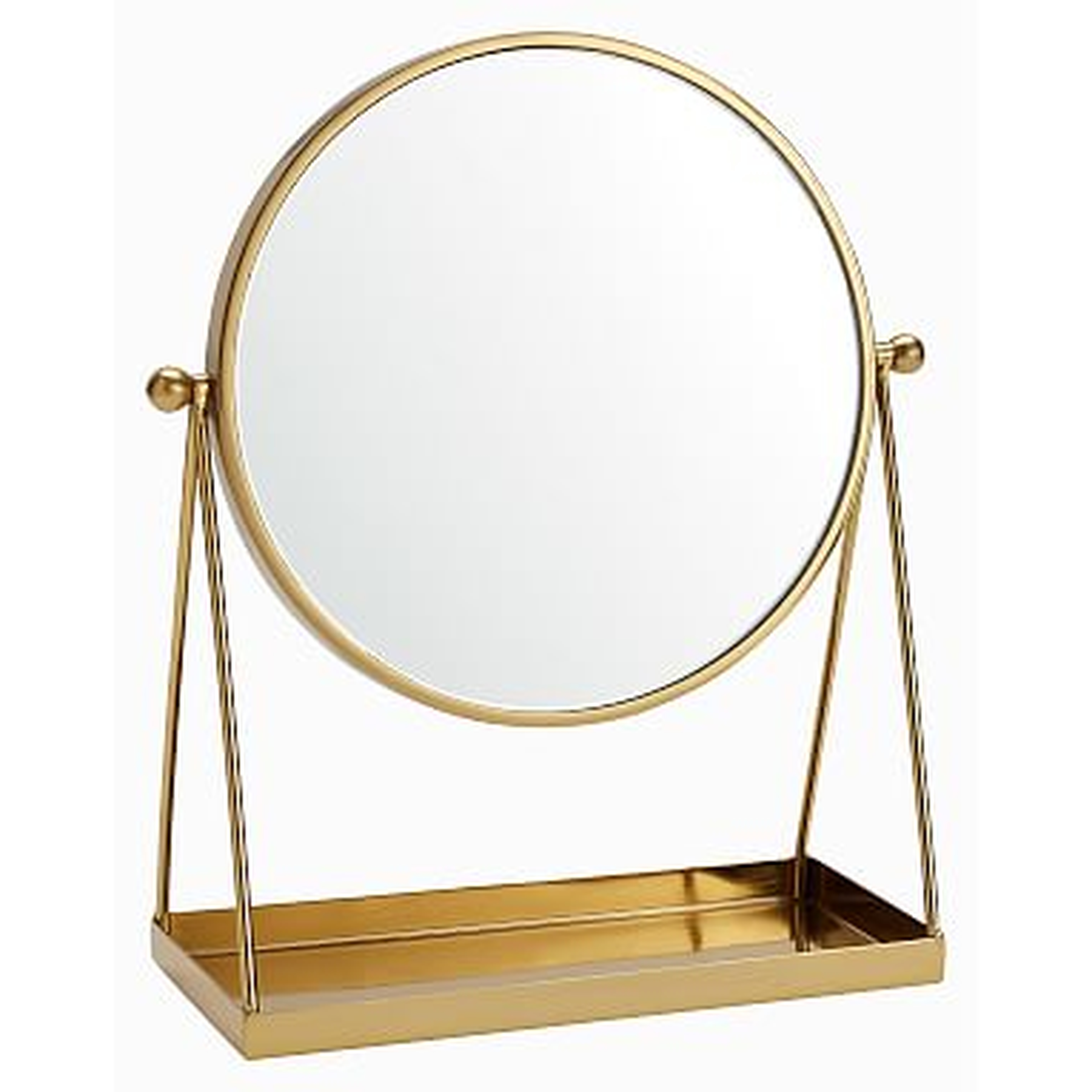 Silhouette Vanity Mirror, Gold - Pottery Barn Teen