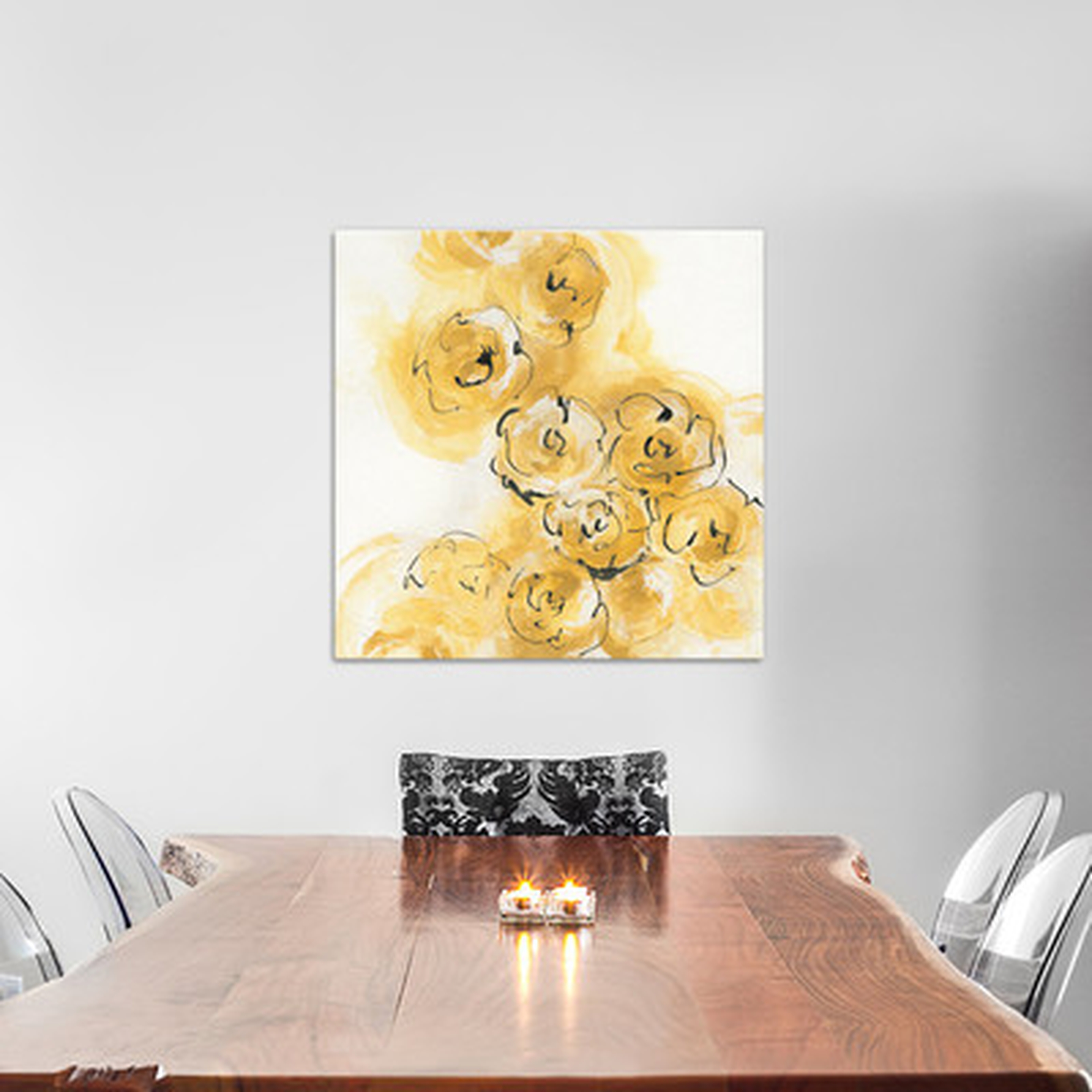 Yellow Roses Anew II Painting Print on Wrapped Canvas - Wayfair