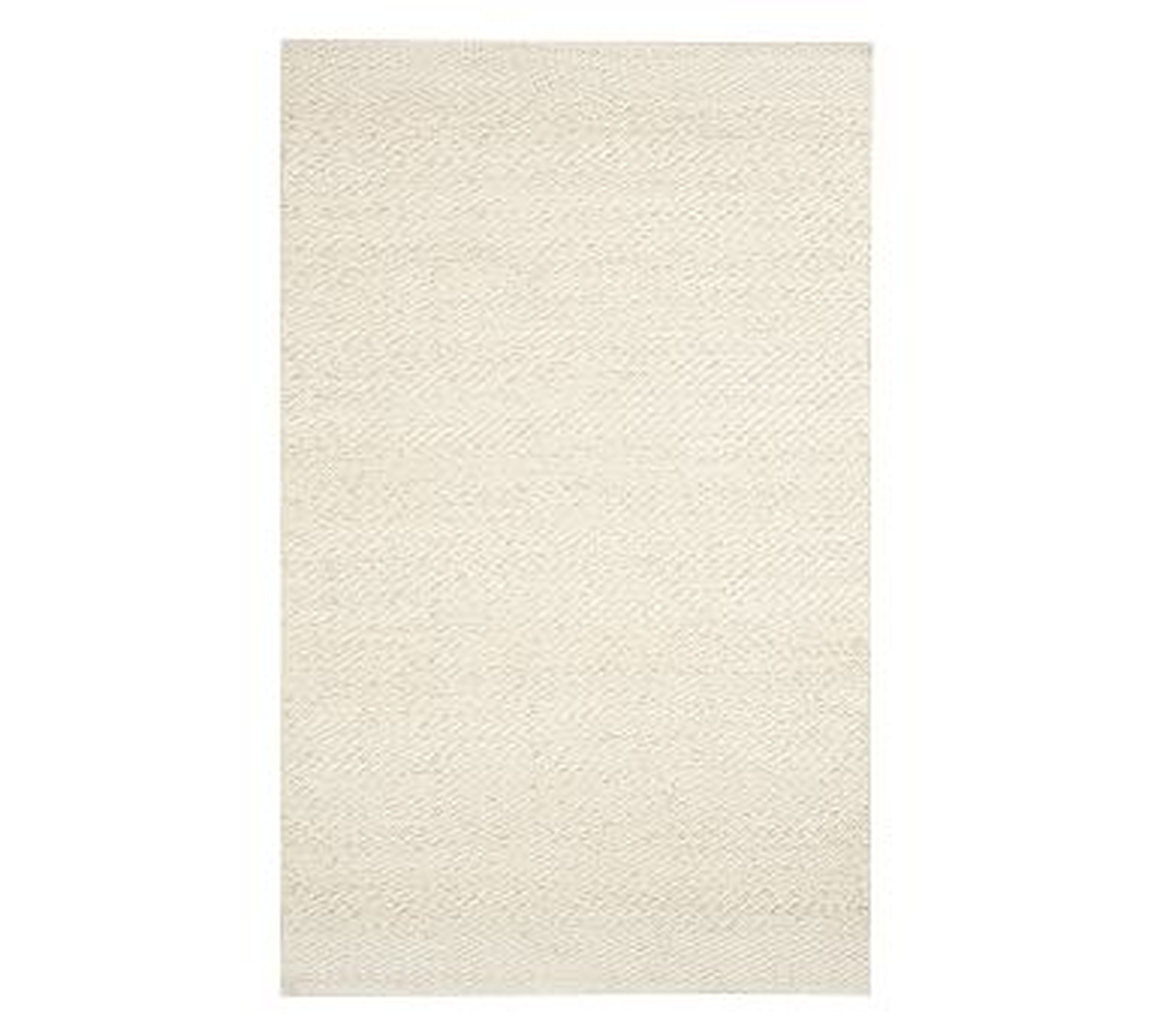 Twill Wool Jute Rug, 8x10', Ivory/Natural - Pottery Barn