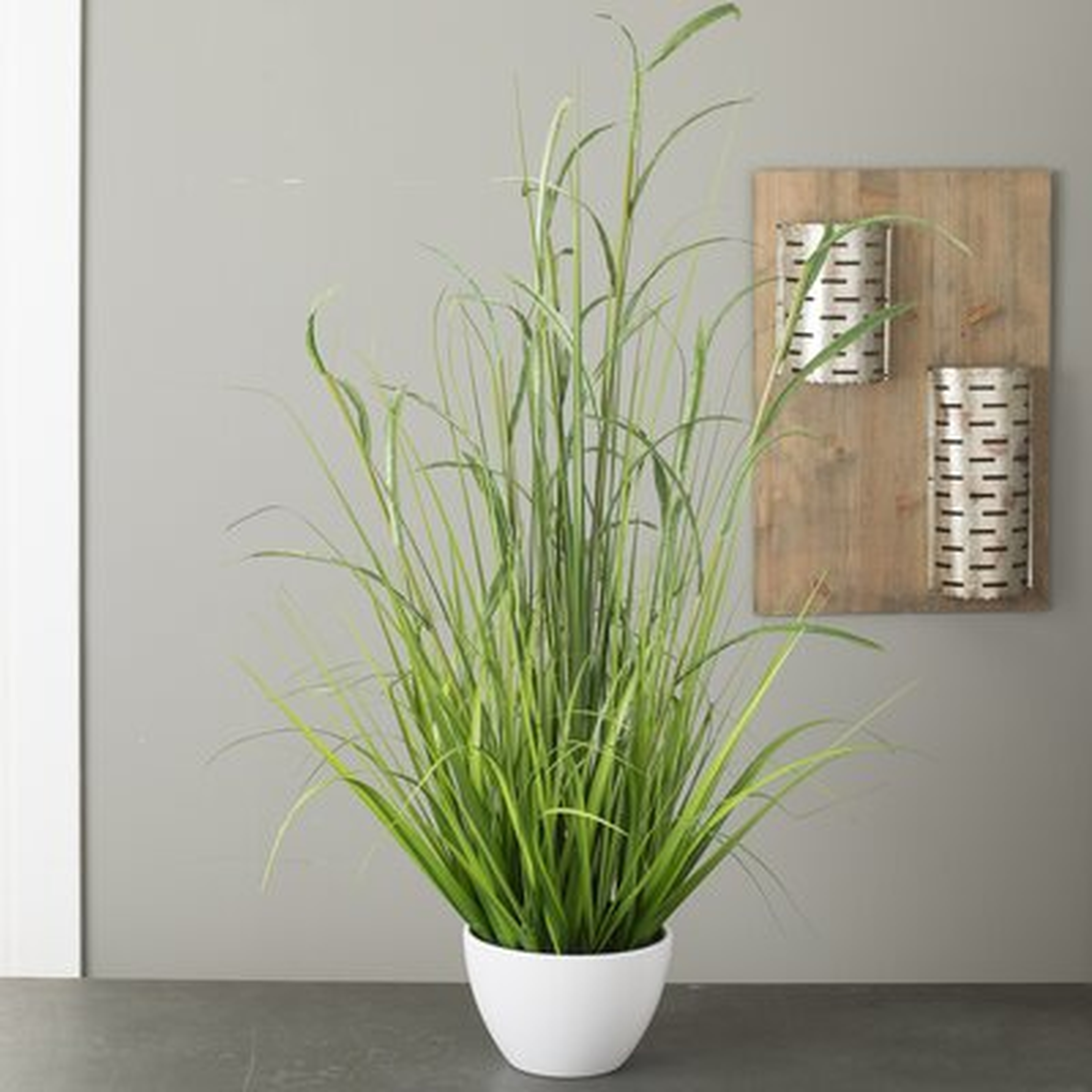 Faux Bamboo and Foliage Grass in Pot - Wayfair