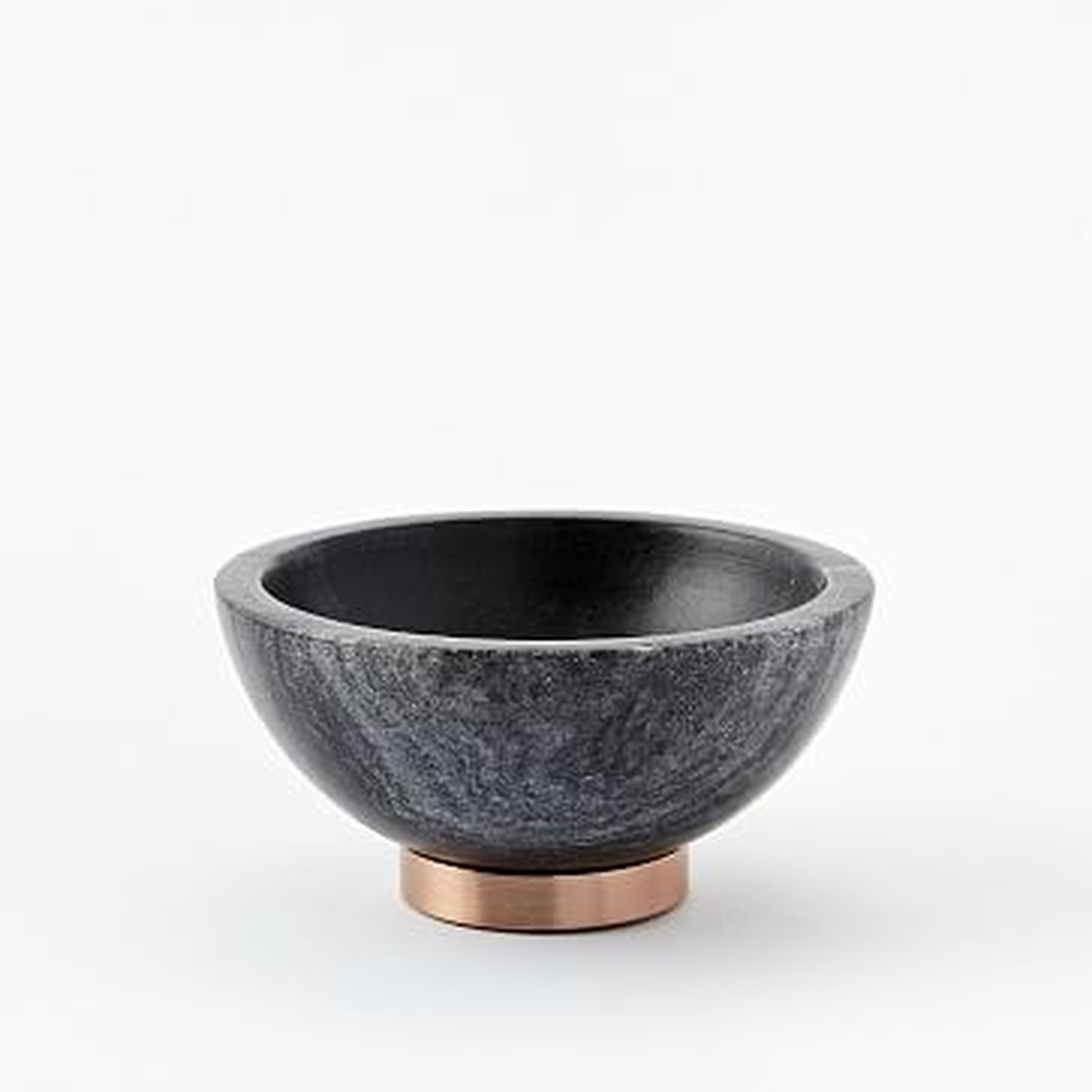 Marble + Copper Dip Bowl, Black - West Elm