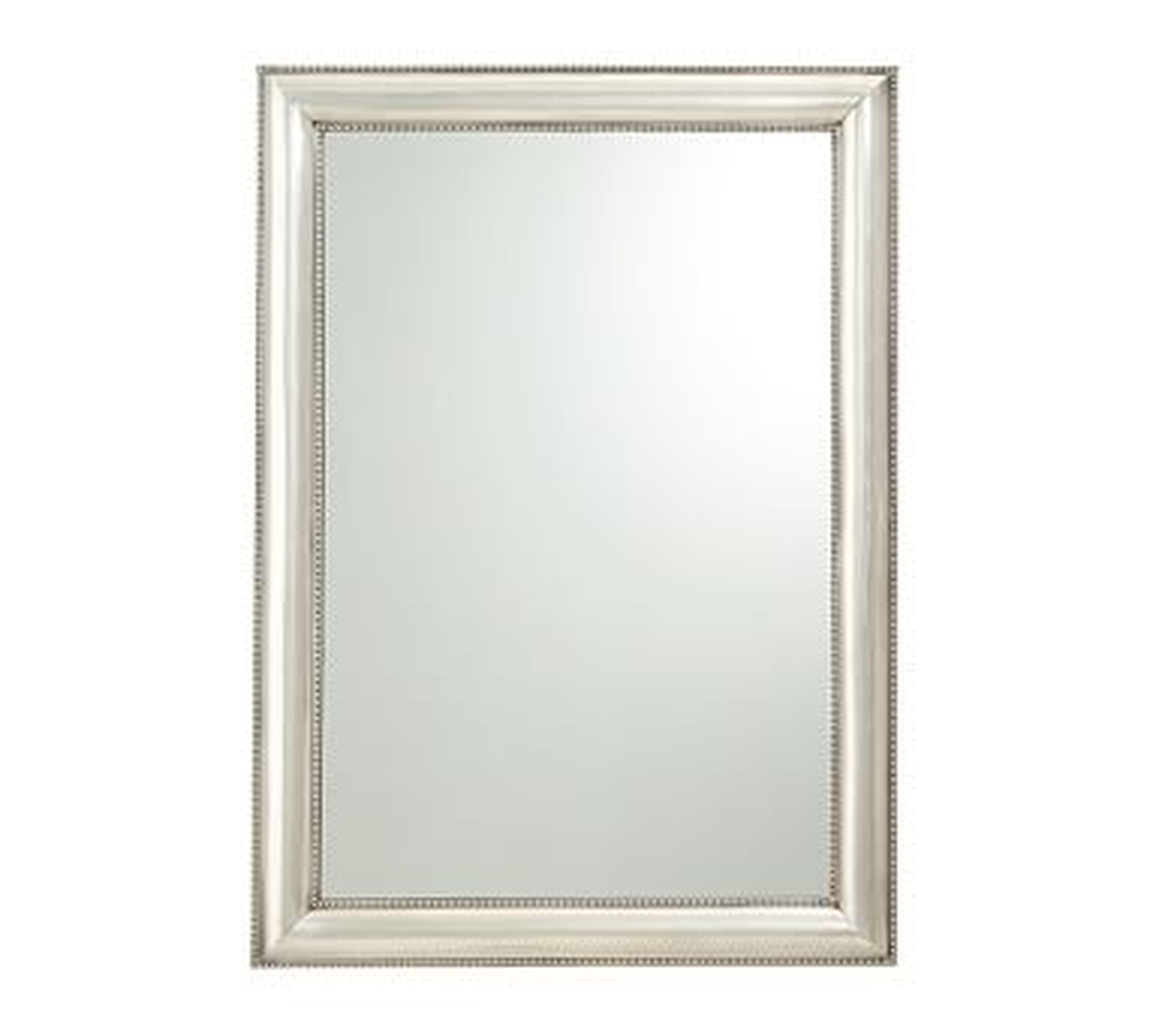 Silver Beaded Wall Mirror, 30 x 42" - Pottery Barn