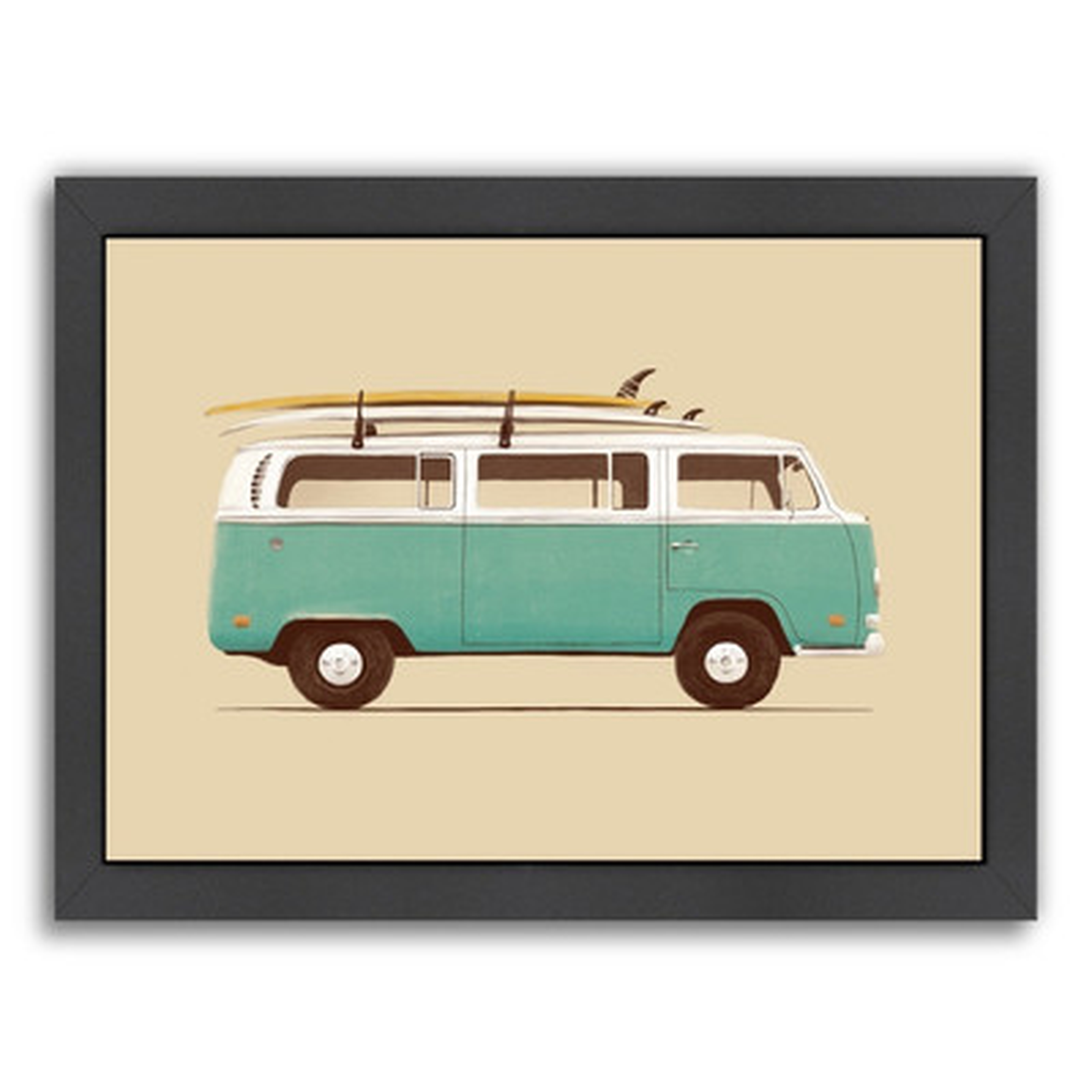 Blue Van Framed Graphic Art - Wayfair