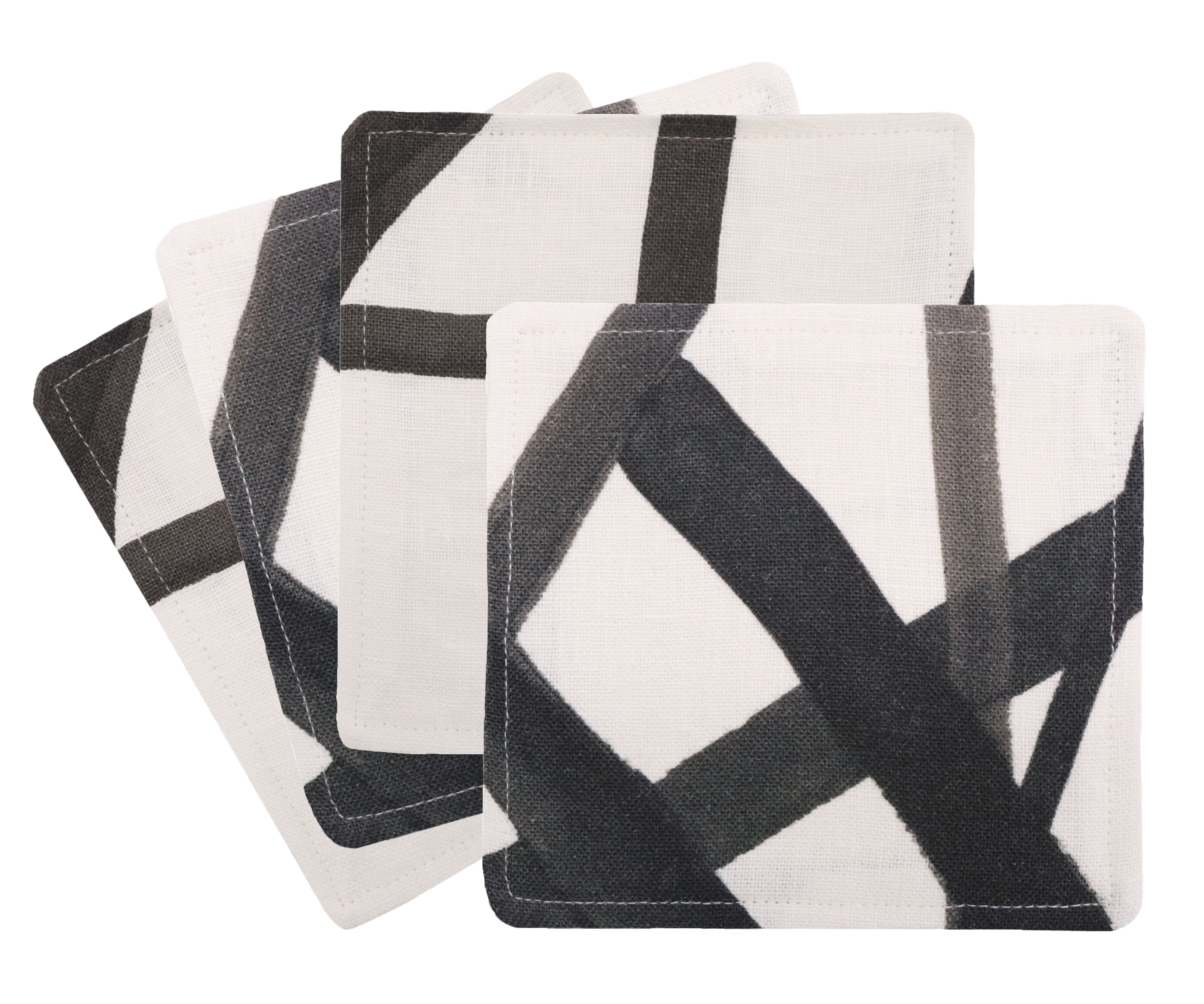 Cocktail Napkin :: Channels // Ebony - Default Title - Little Design Company