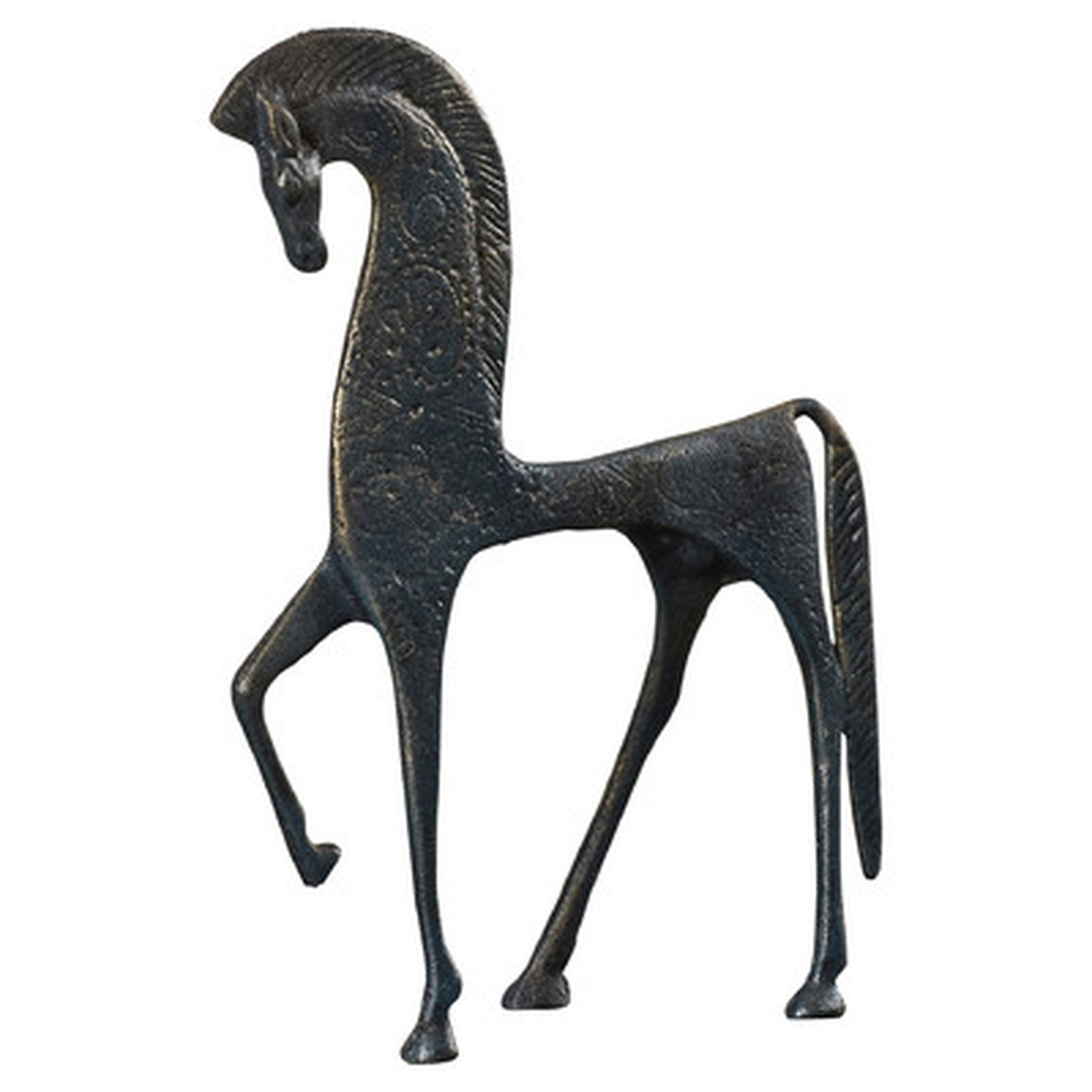 Greek Ironwork Spartan Horse Figurine - Wayfair