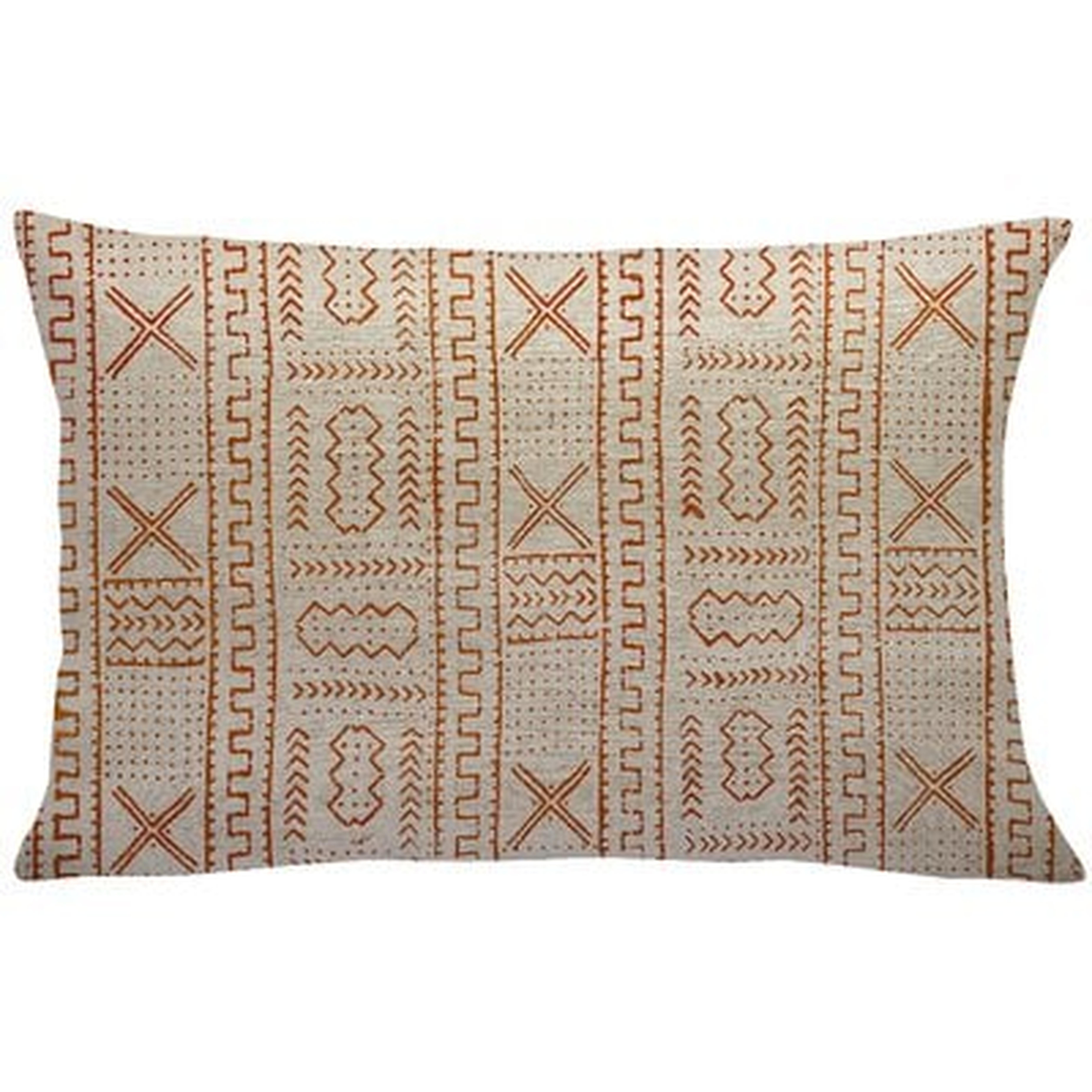 Mollica Mud Cloth Linen Lumbar Pillow - Wayfair