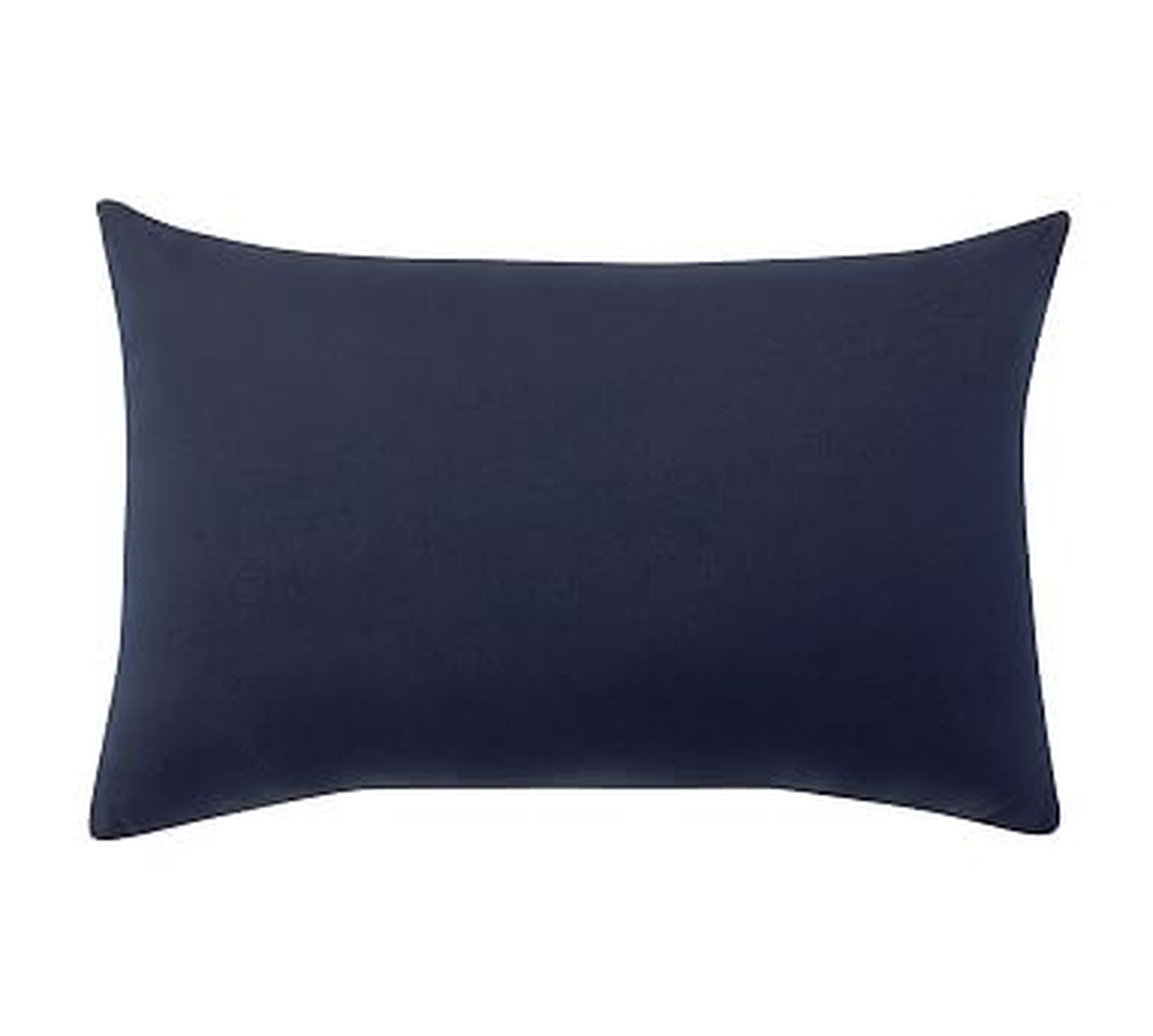 Sunbrella(R), Solid Outdoor Lumbar Pillow, 16 x 24", Navy - Pottery Barn