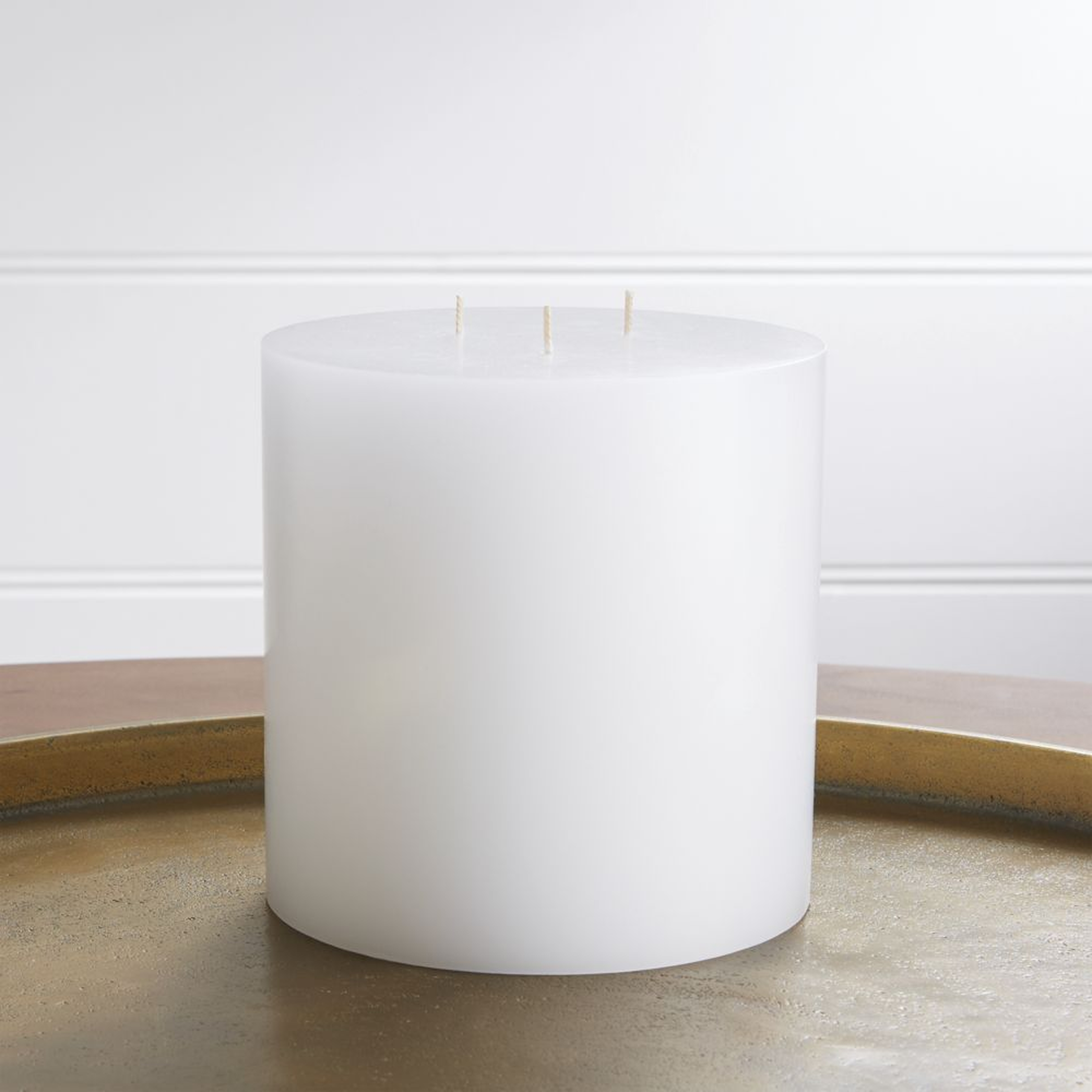 6"x6" White Pillar Candle - Crate and Barrel