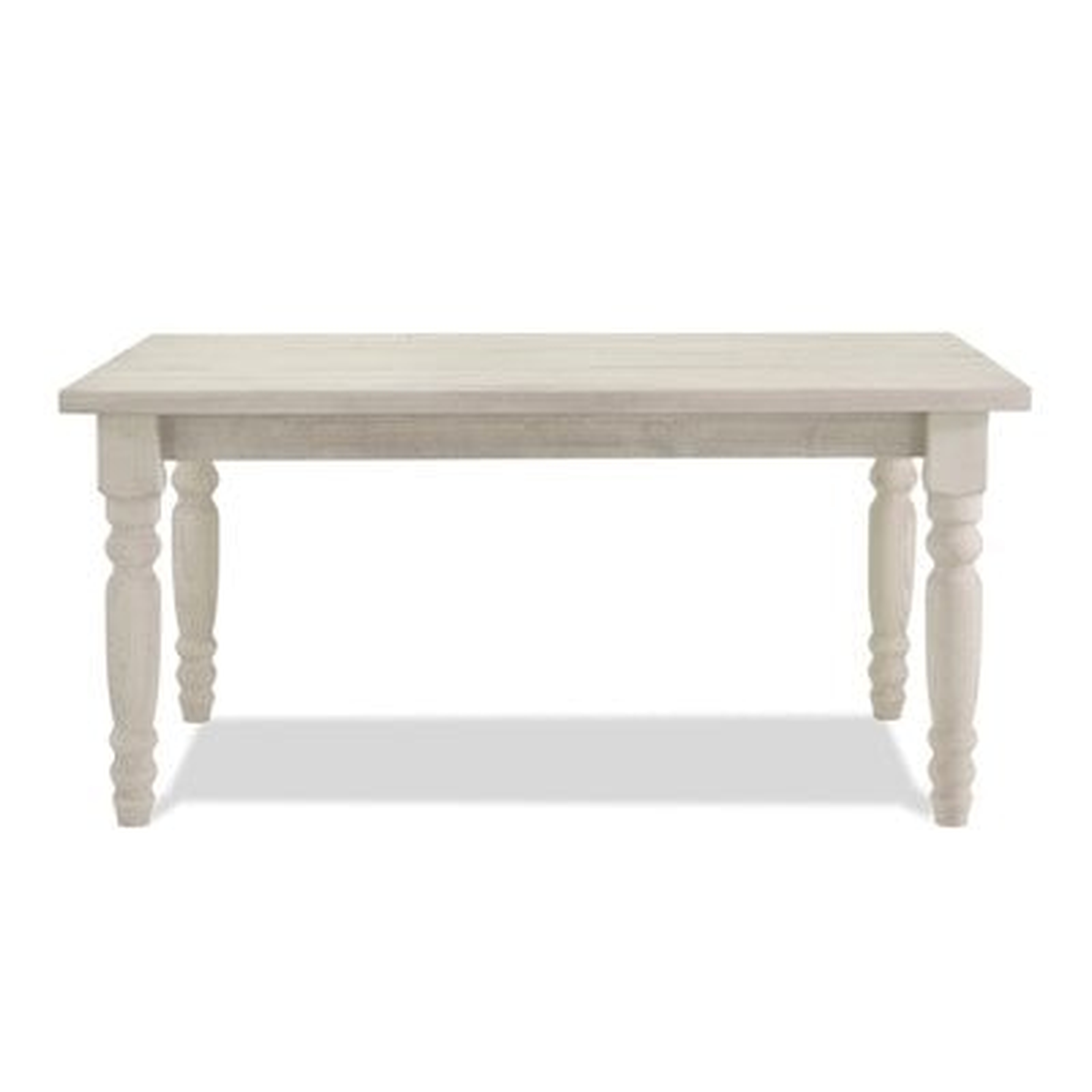 Valerie 63'' Pine Solid Wood Dining Table, Off-White - Wayfair