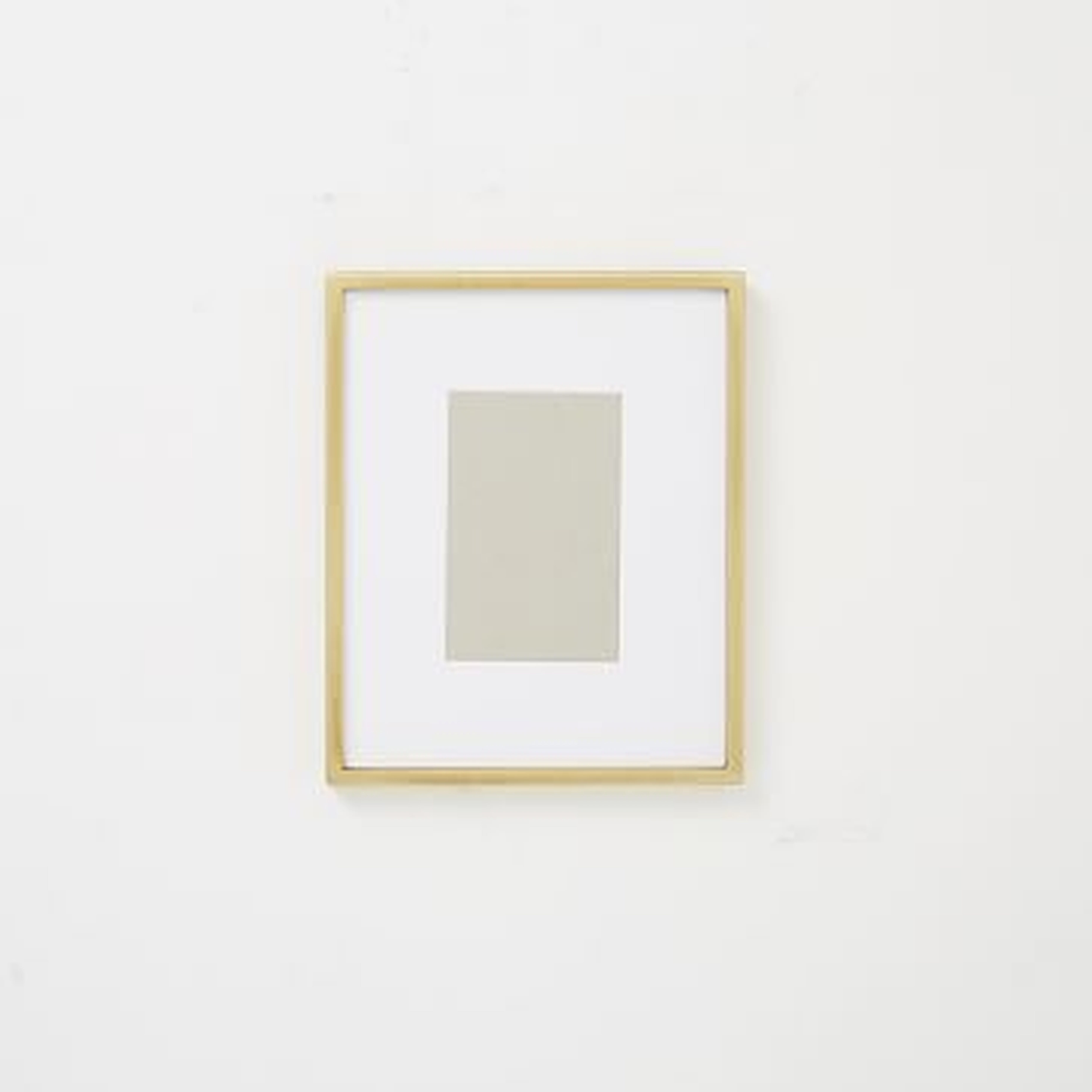 Gallery Frame, Polished Brass, 4" x 6" (8" x 10" without mat) - West Elm