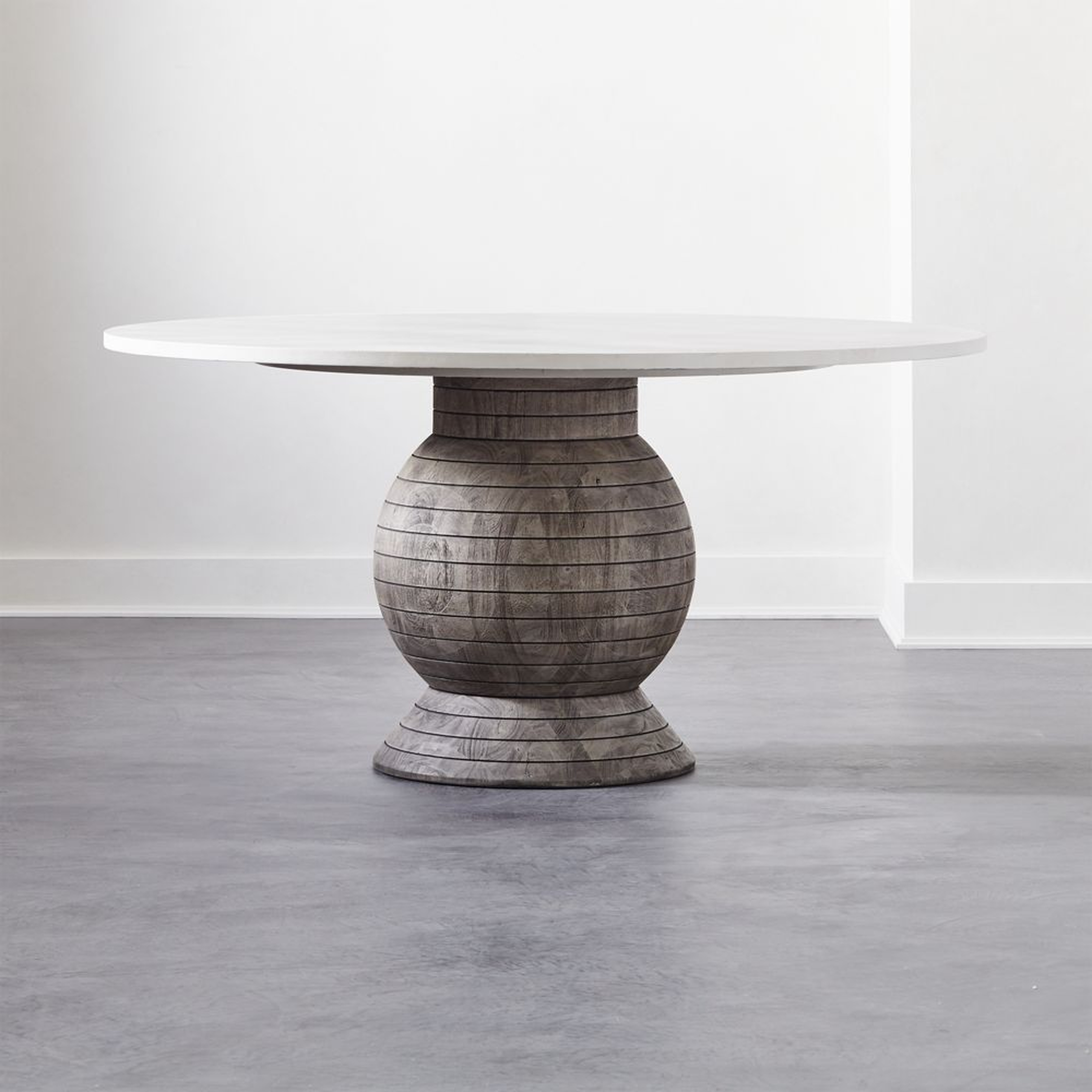 Balance Round Pedestal Dining Table - CB2
