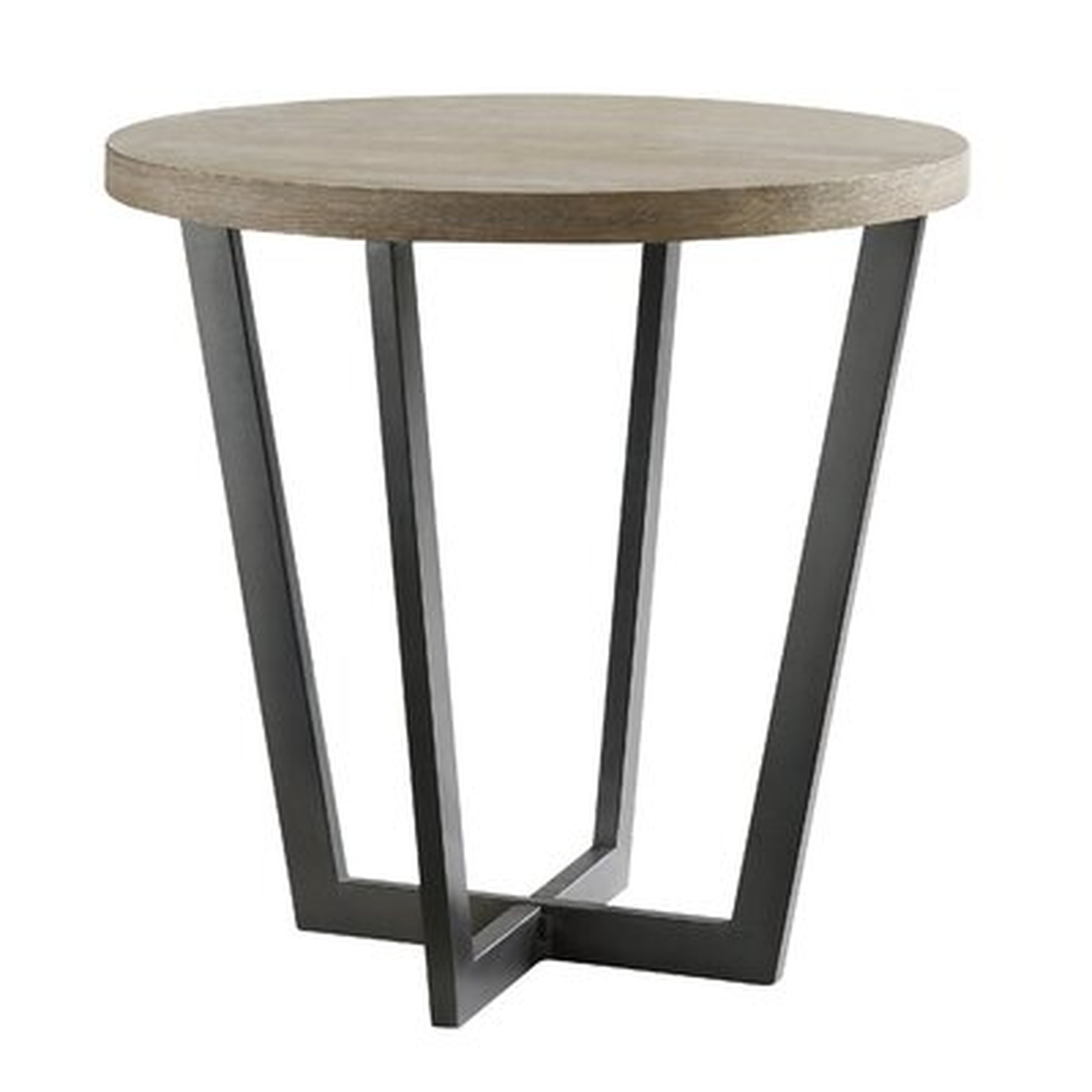 Reimers Slanted Metal and Wood End Table - Wayfair