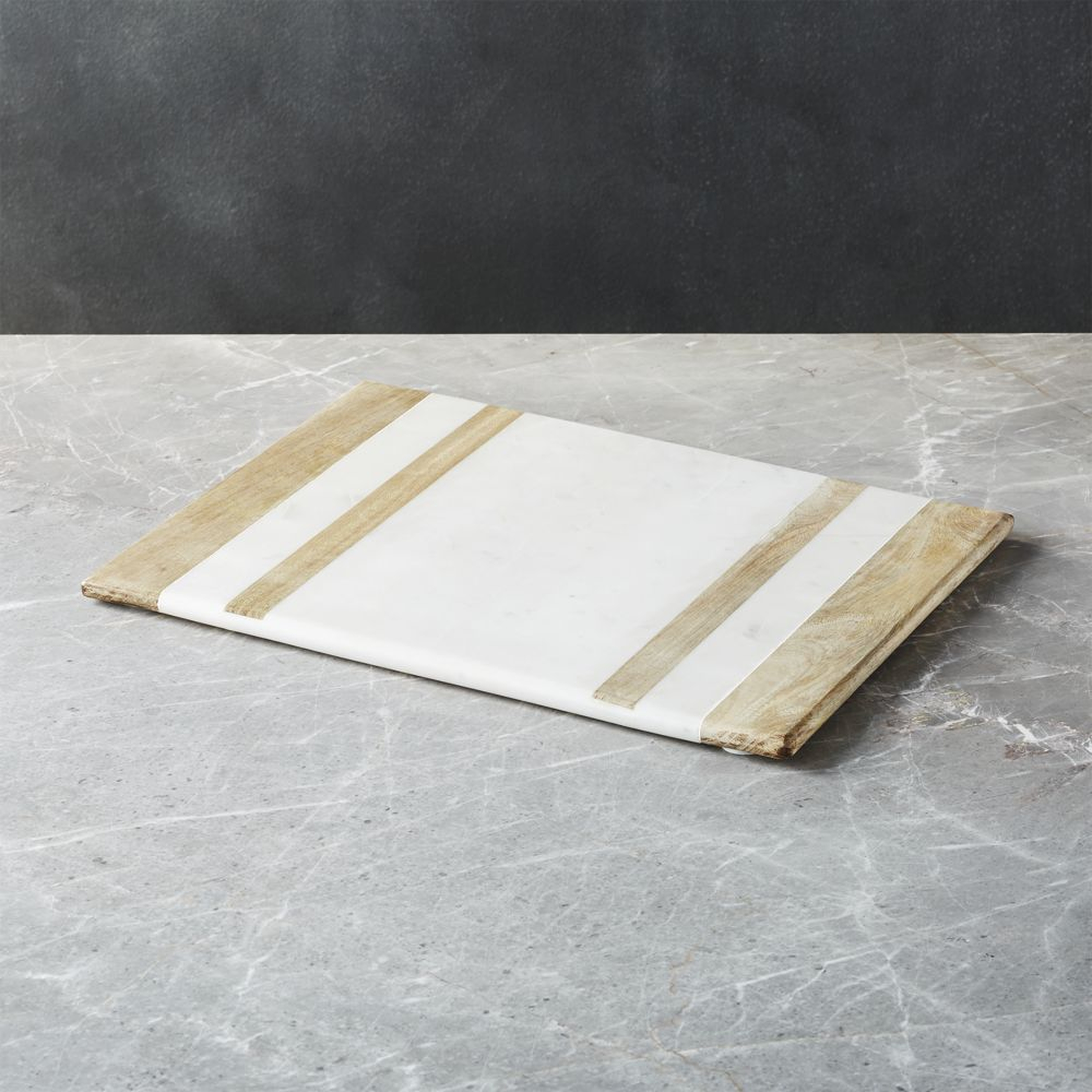 Wood/Marble Inlay Serving Board - Crate and Barrel