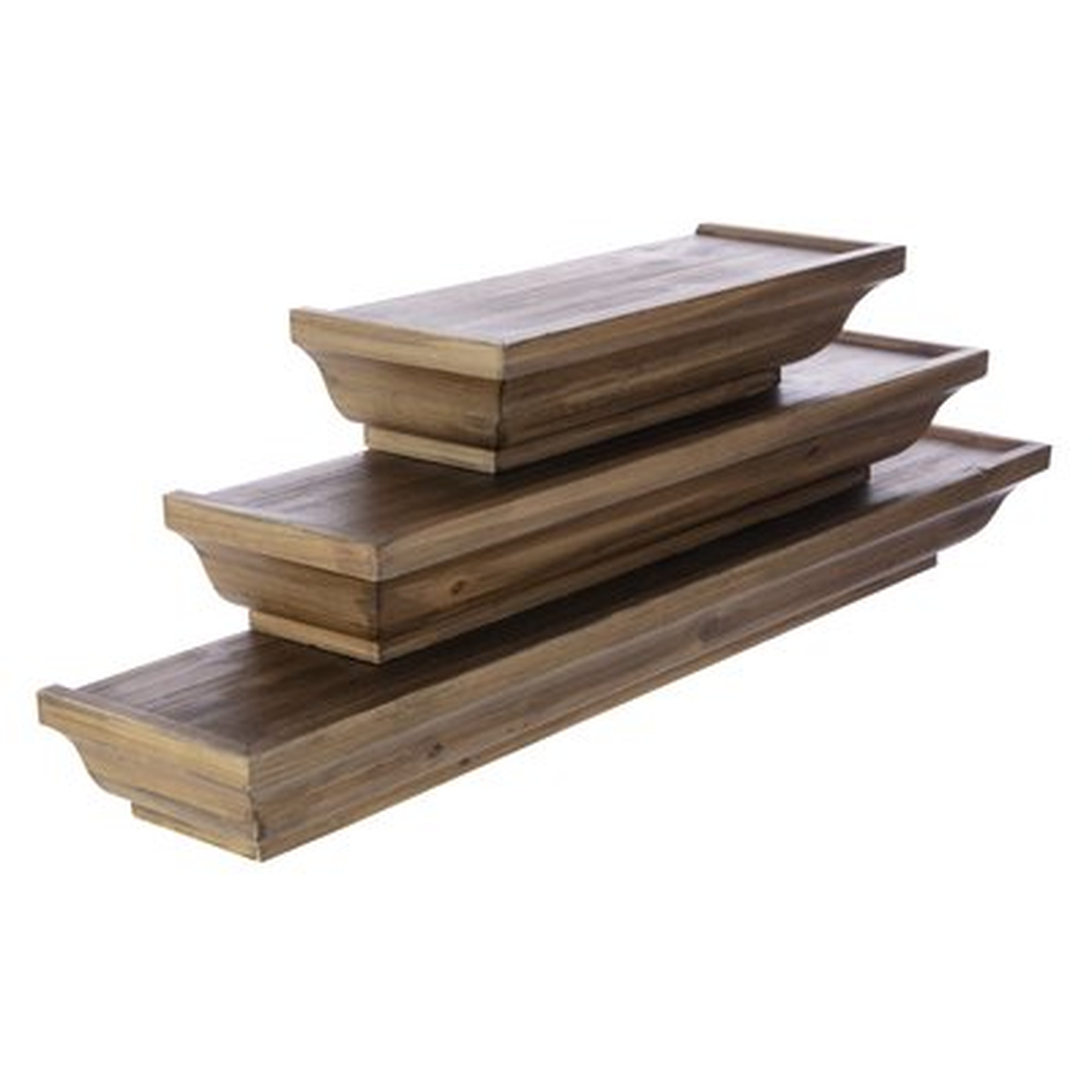 Runge Wood 3 Piece Floating Shelf Set - Wayfair