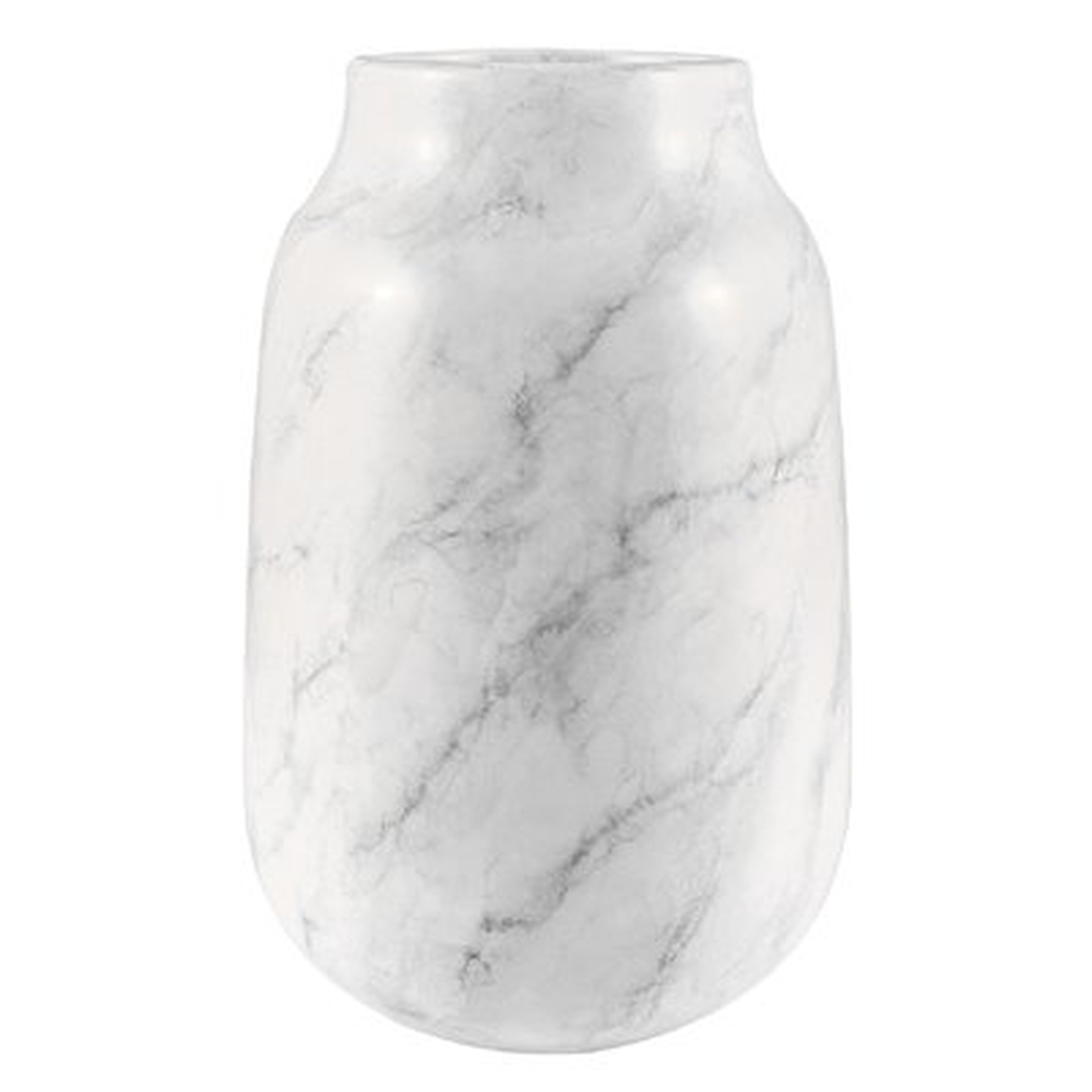 White Faux Marble Table Vase - AllModern