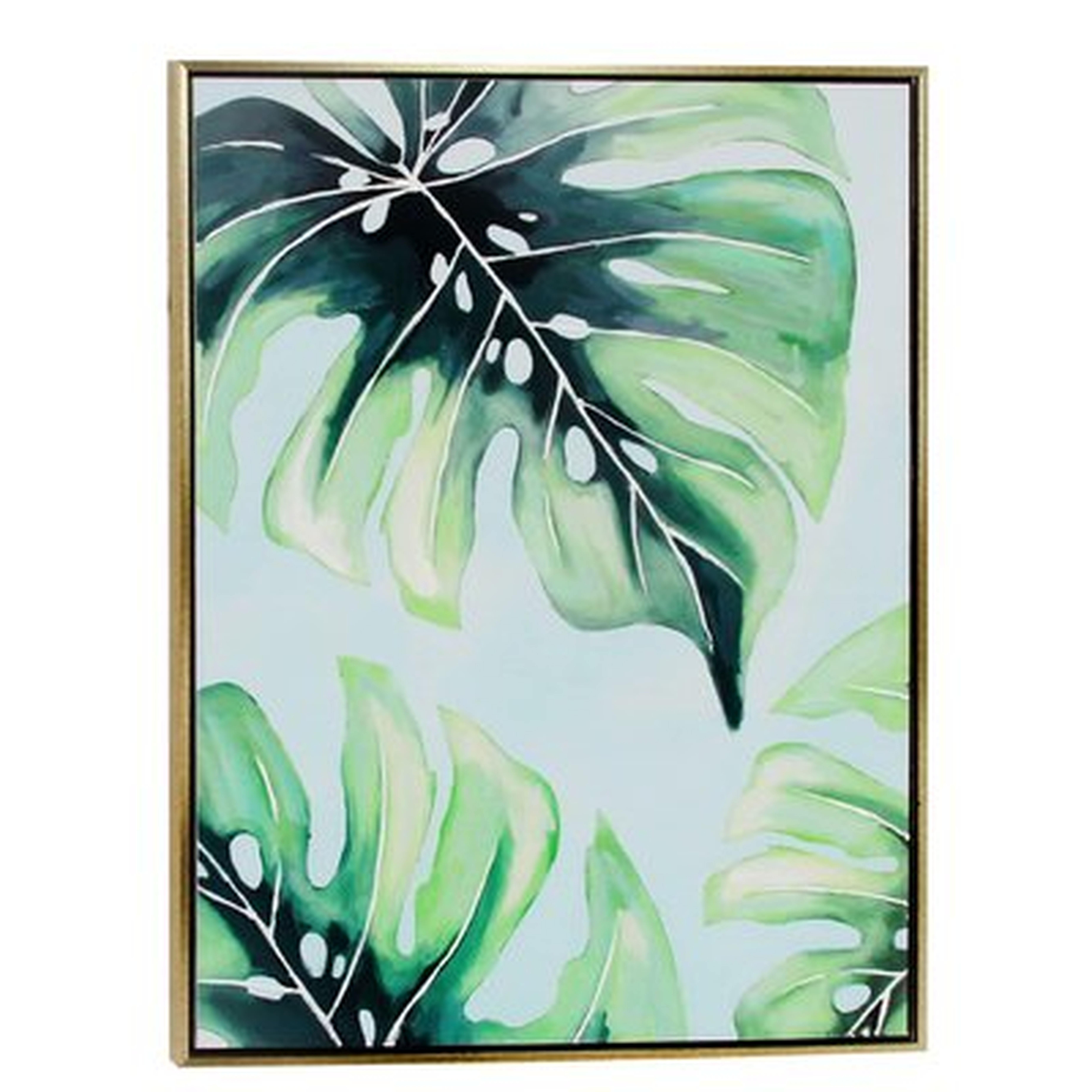 'Modern Palm Leaf' Framed Print - AllModern