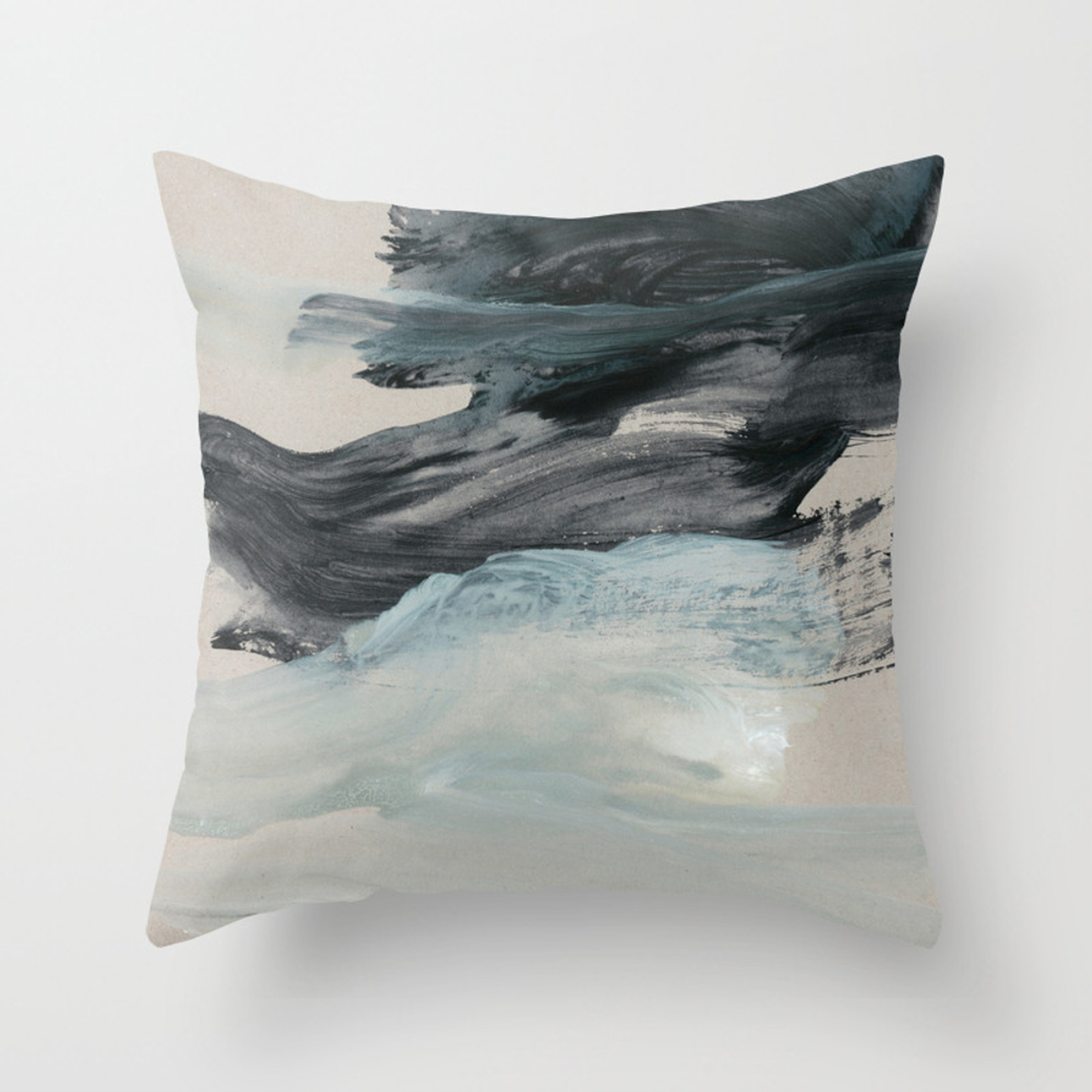 Minimal Brushstrokes 3 Throw Pillow by Iris Lehnhardt - Cover (18" x 18") With Pillow Insert - Indoor Pillow - Society6