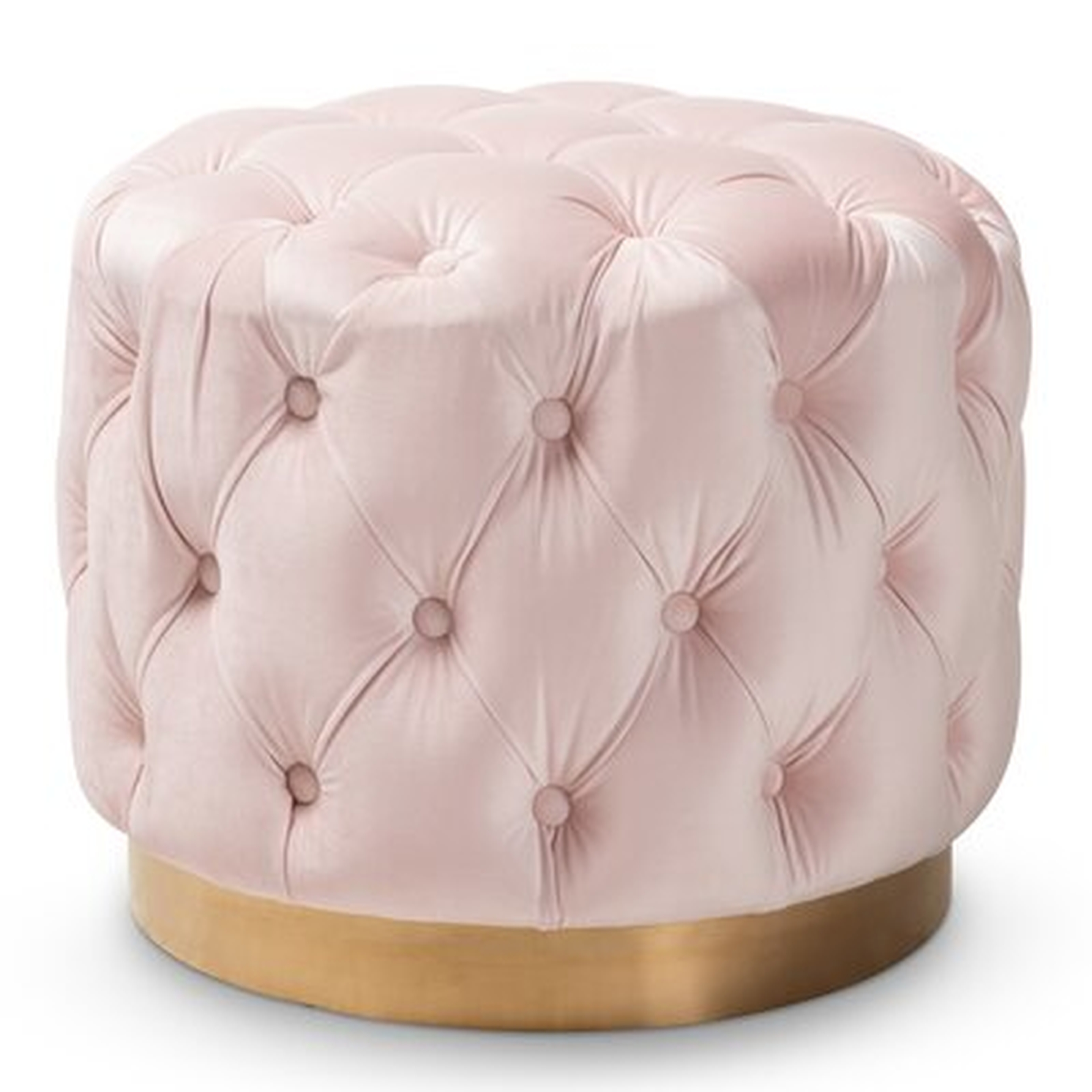 Cerys Glam Upholstered Tufted Cocktail Ottoman - Wayfair