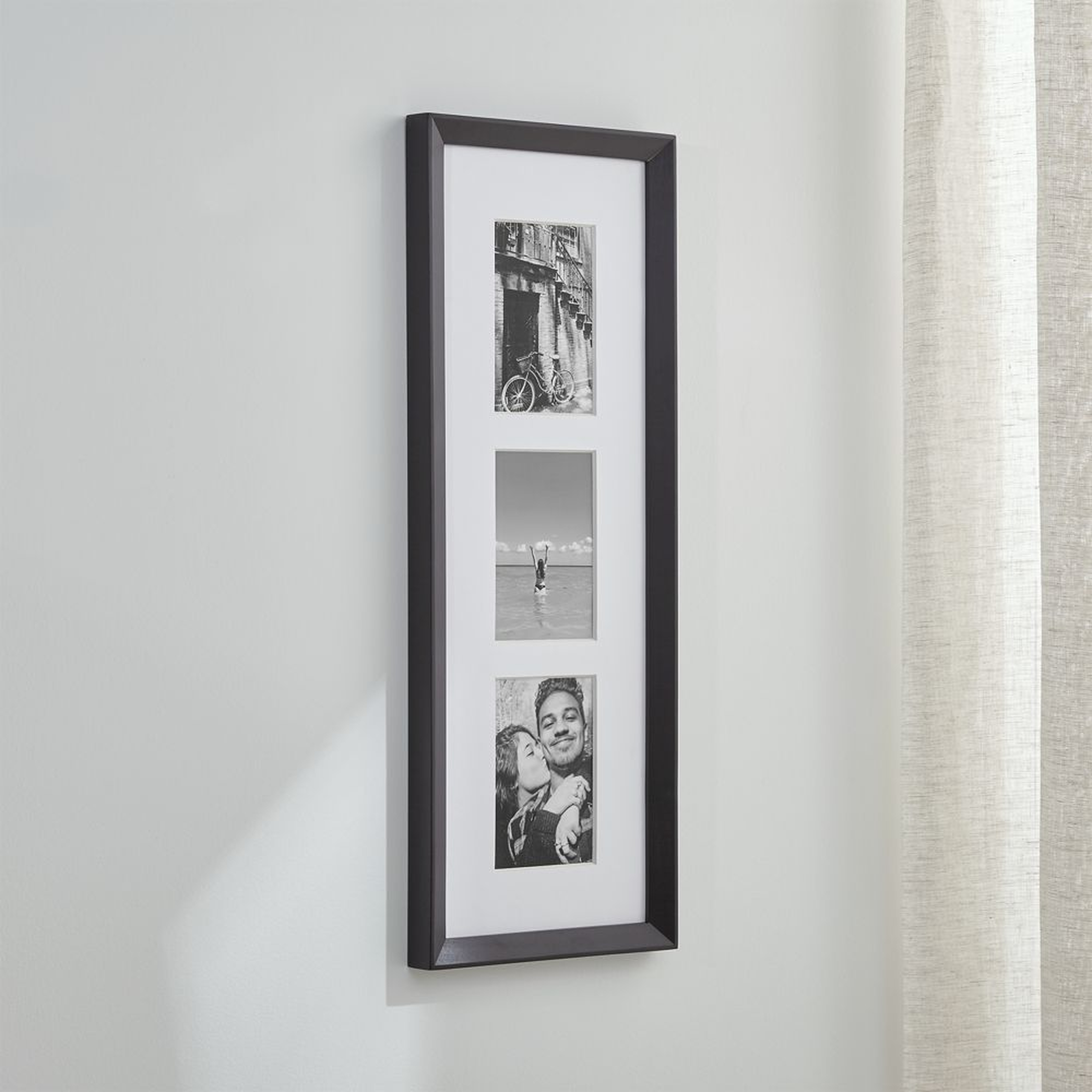 Icon Wood Triple 4x6 Black Wall Frame - Crate and Barrel