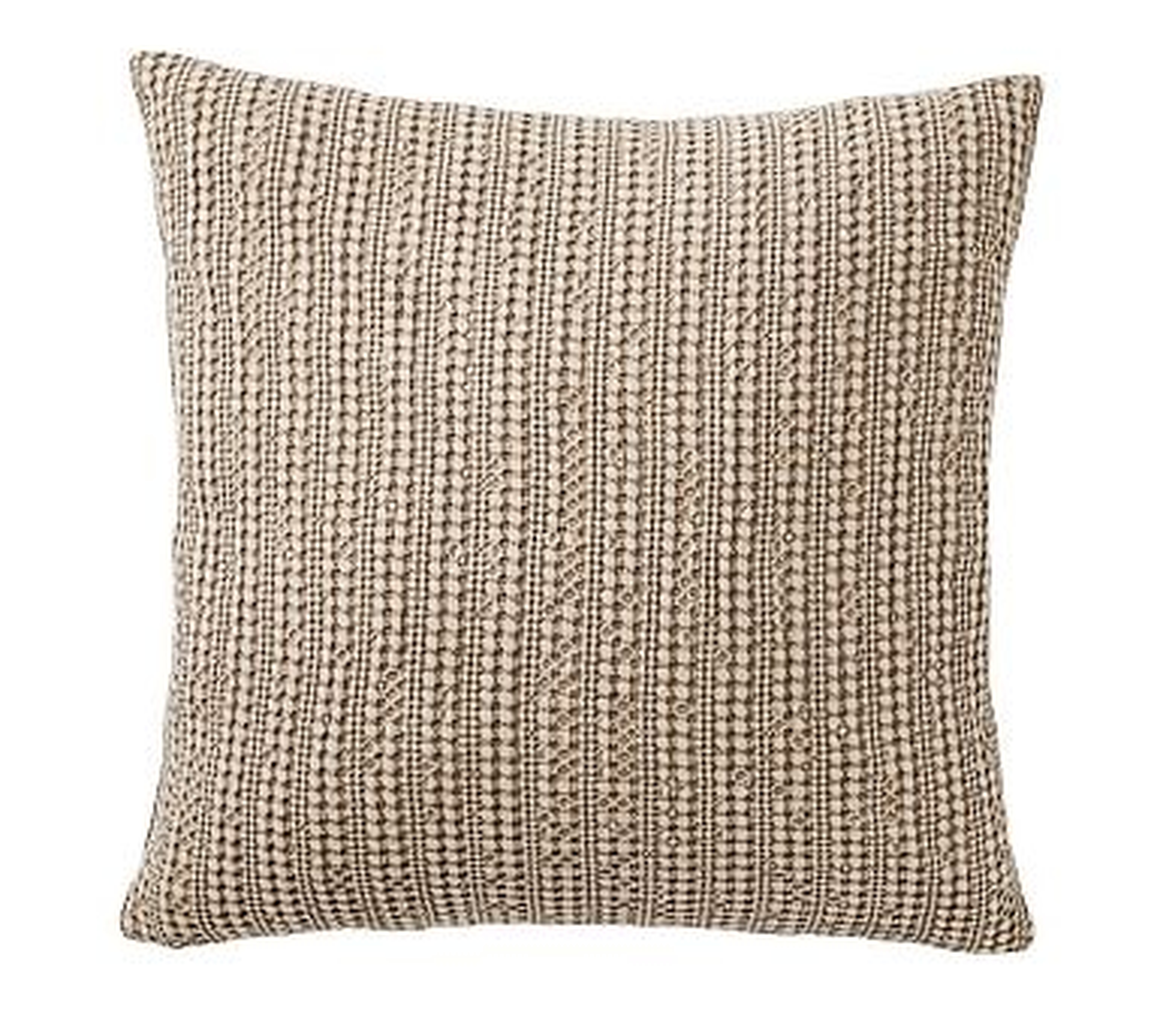 Honeycomb Pillow Cover, 18", Driftwood - Pottery Barn