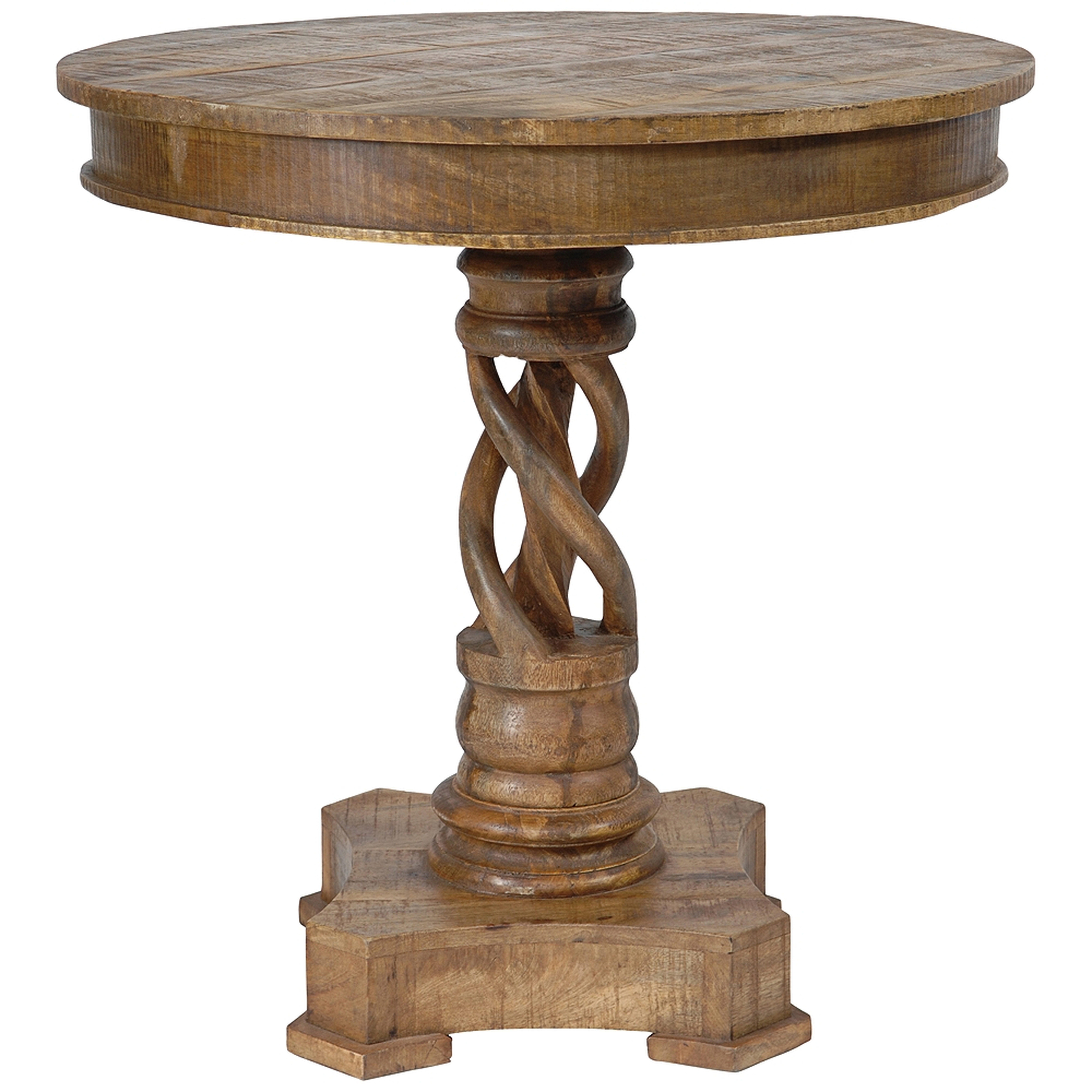 Bengal Manor Natural Mango Wood Twist Accent Table - Style # 56G84 - Lamps Plus