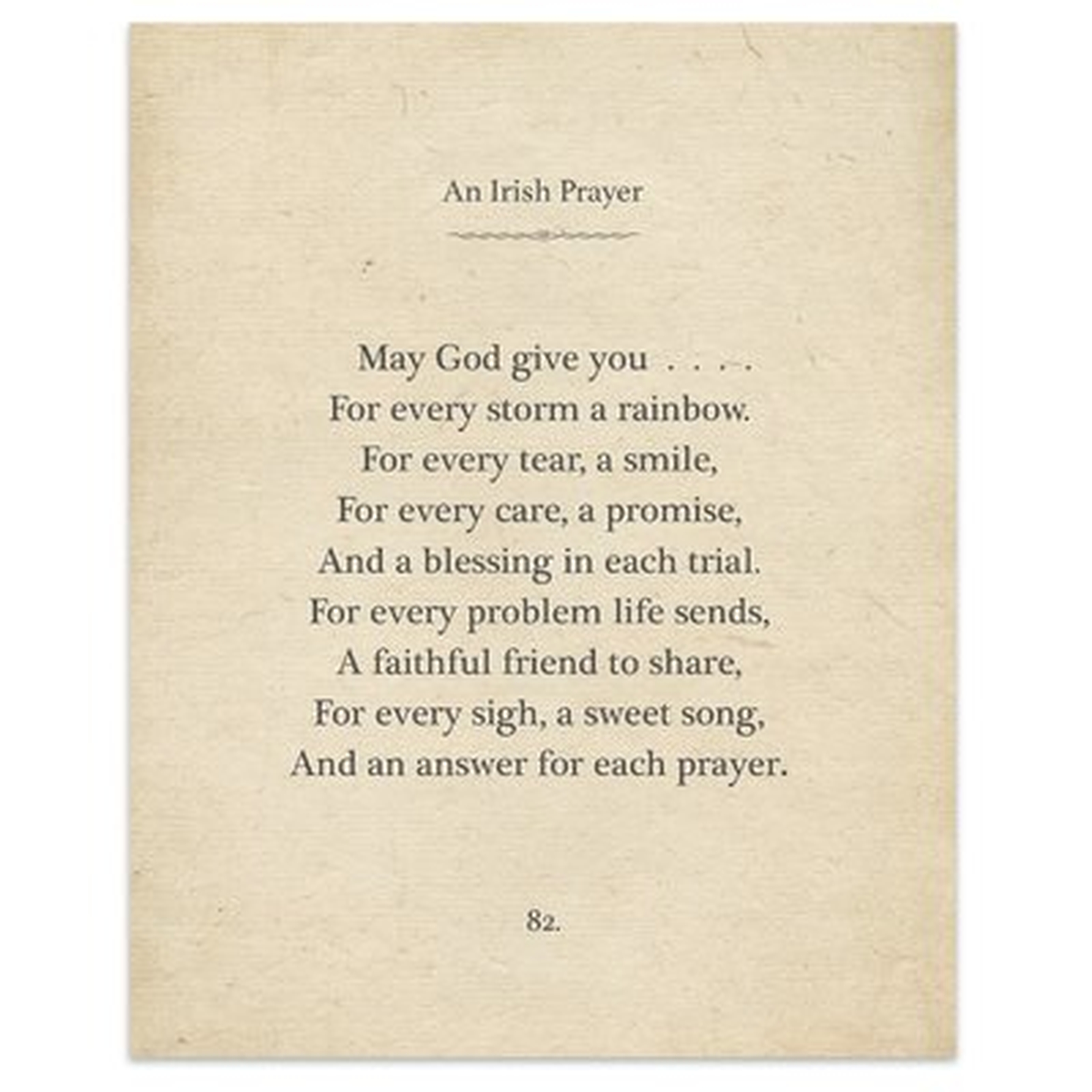 'Irish Prayer' Textual Art in Black - Wayfair