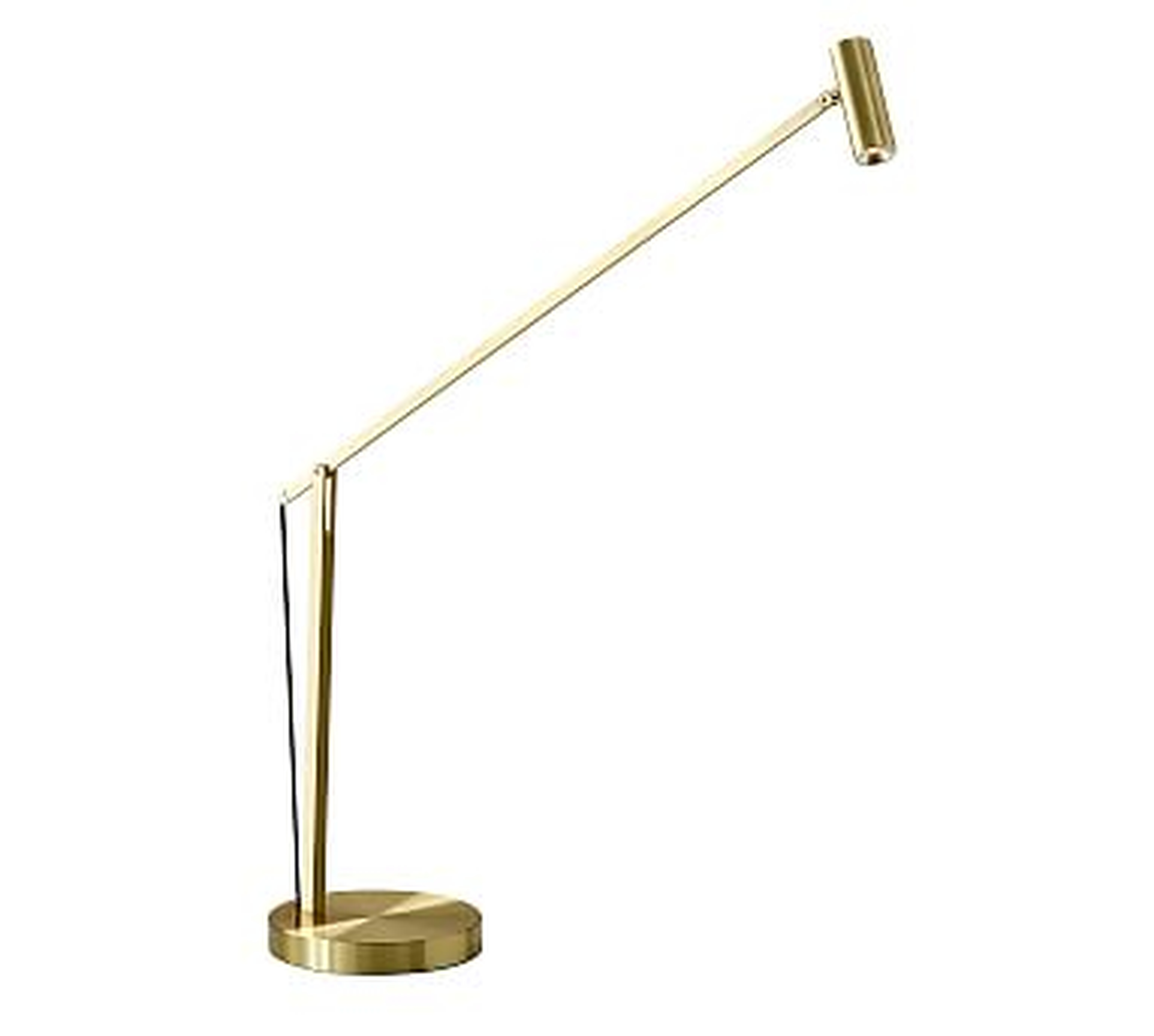 Knox Crane LED Task Lamp, Brushed Gold - Pottery Barn