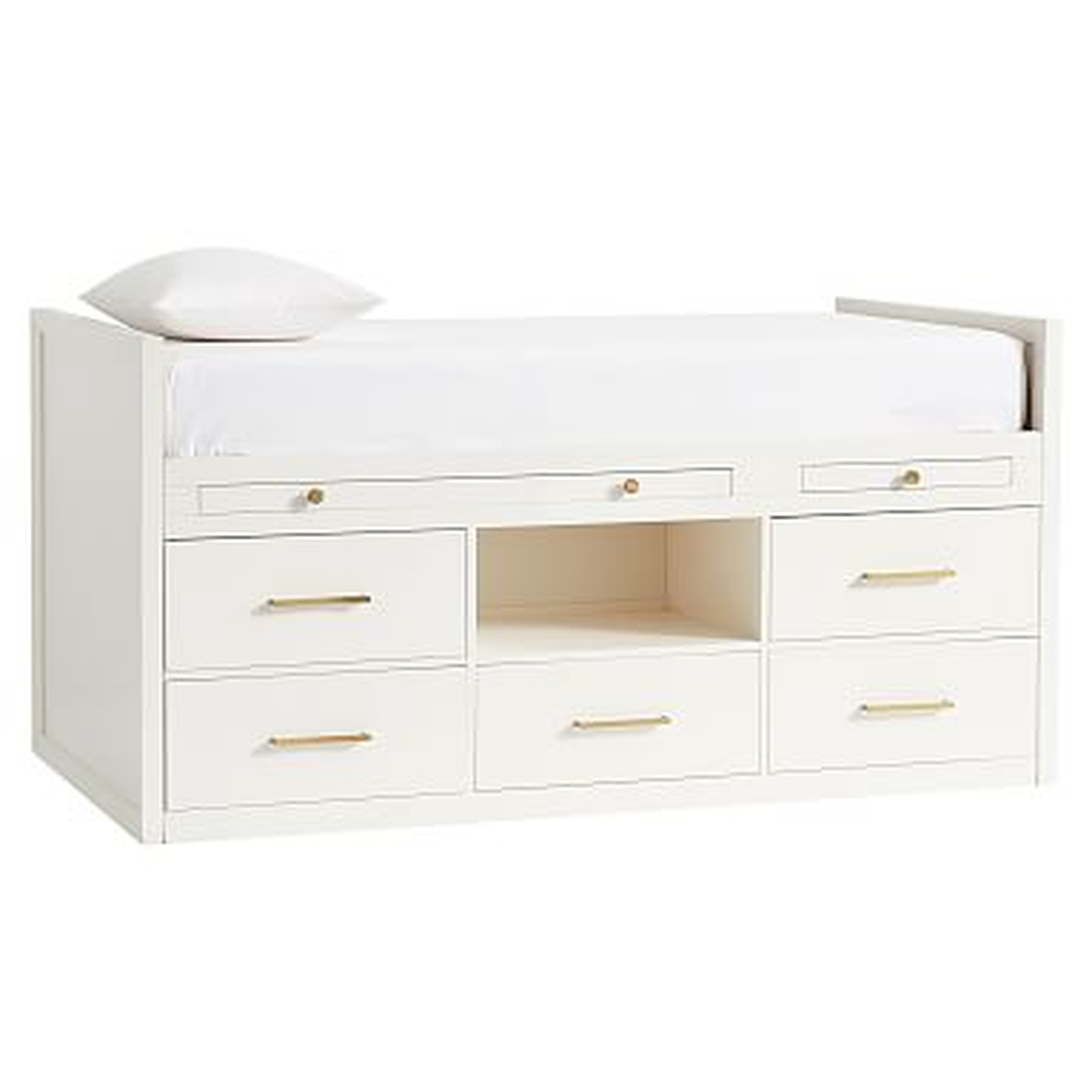 Cleary Captain's Bed, Full, Water-Based Simply White - Pottery Barn Teen