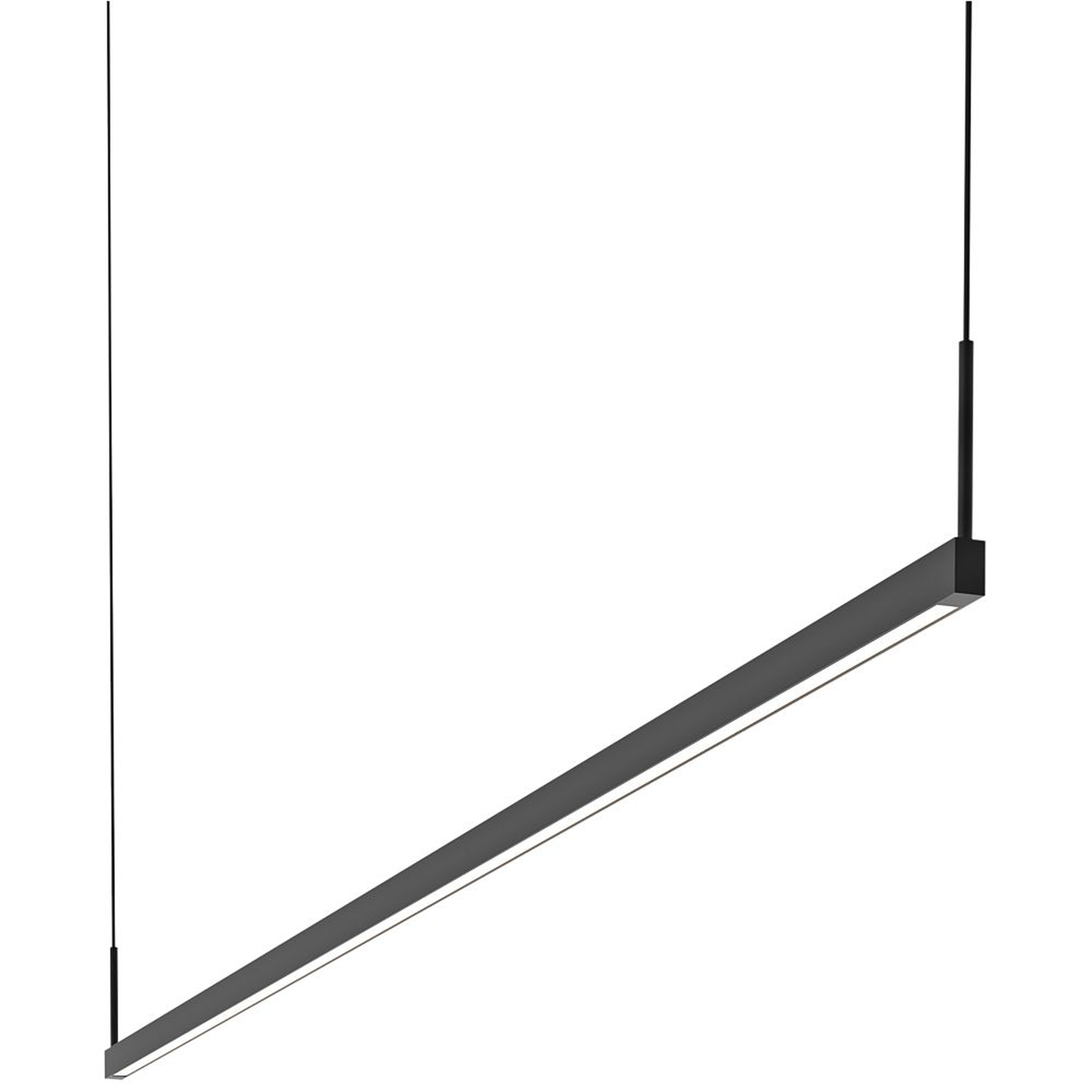 Thin-Line 72" Wide Satin Black Two-Sided LED Island Pendant - Lamps Plus