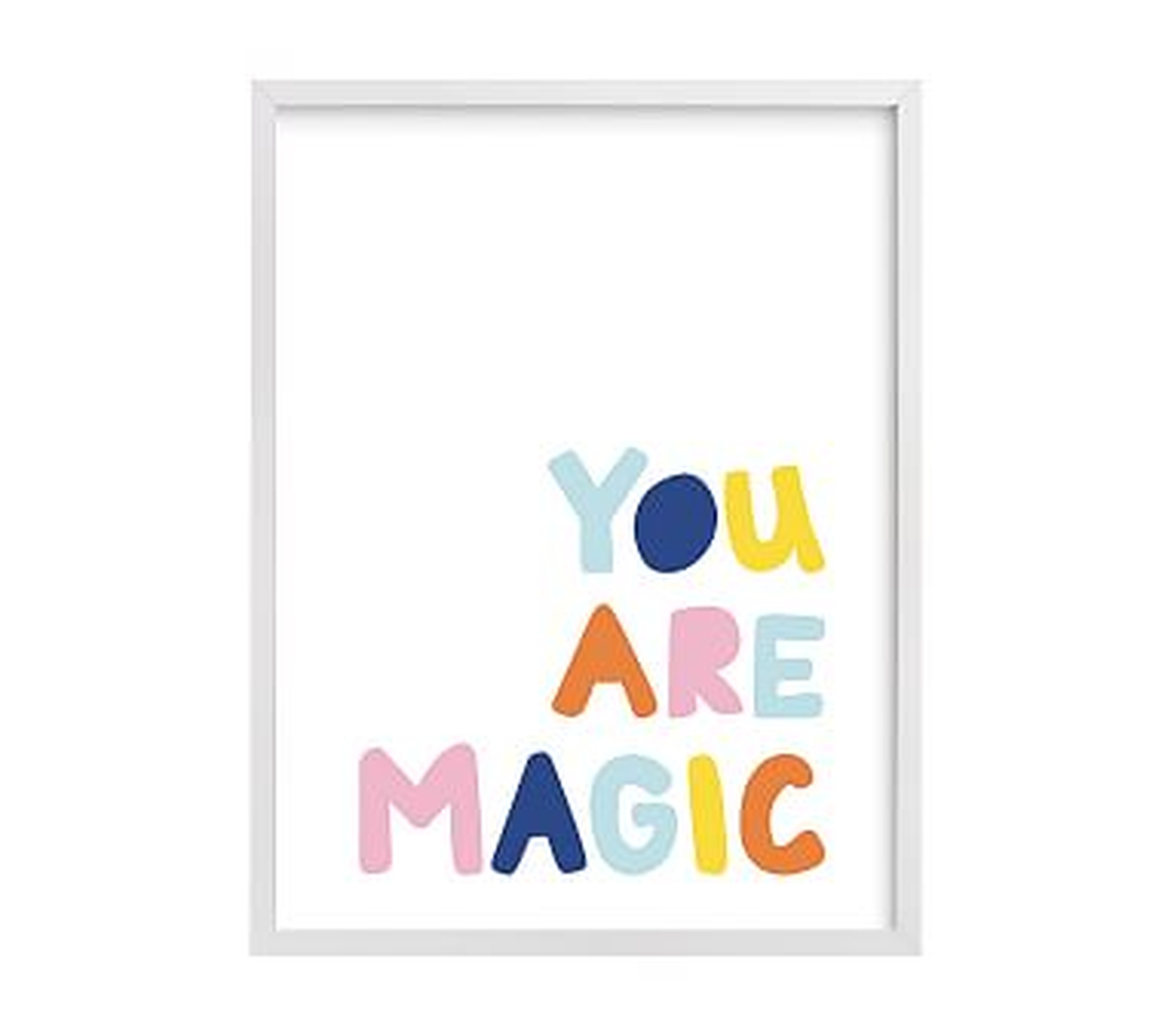 west elm x pbk You Are Magic Wall Art by Minted(R), White, 18x24 - Pottery Barn Kids