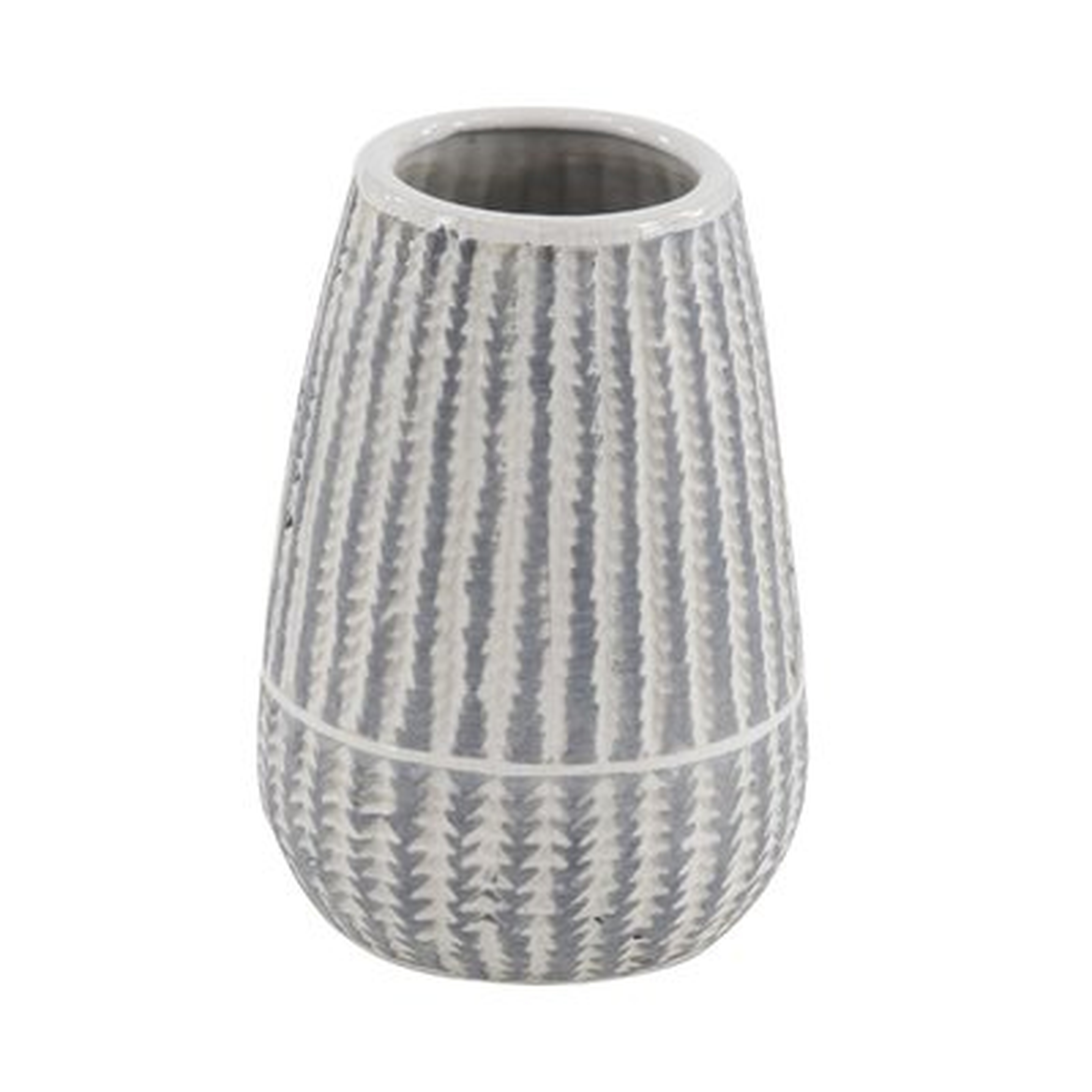 Gittens Modern Cylinder Ribbed Ceramic Table Vase - Wayfair