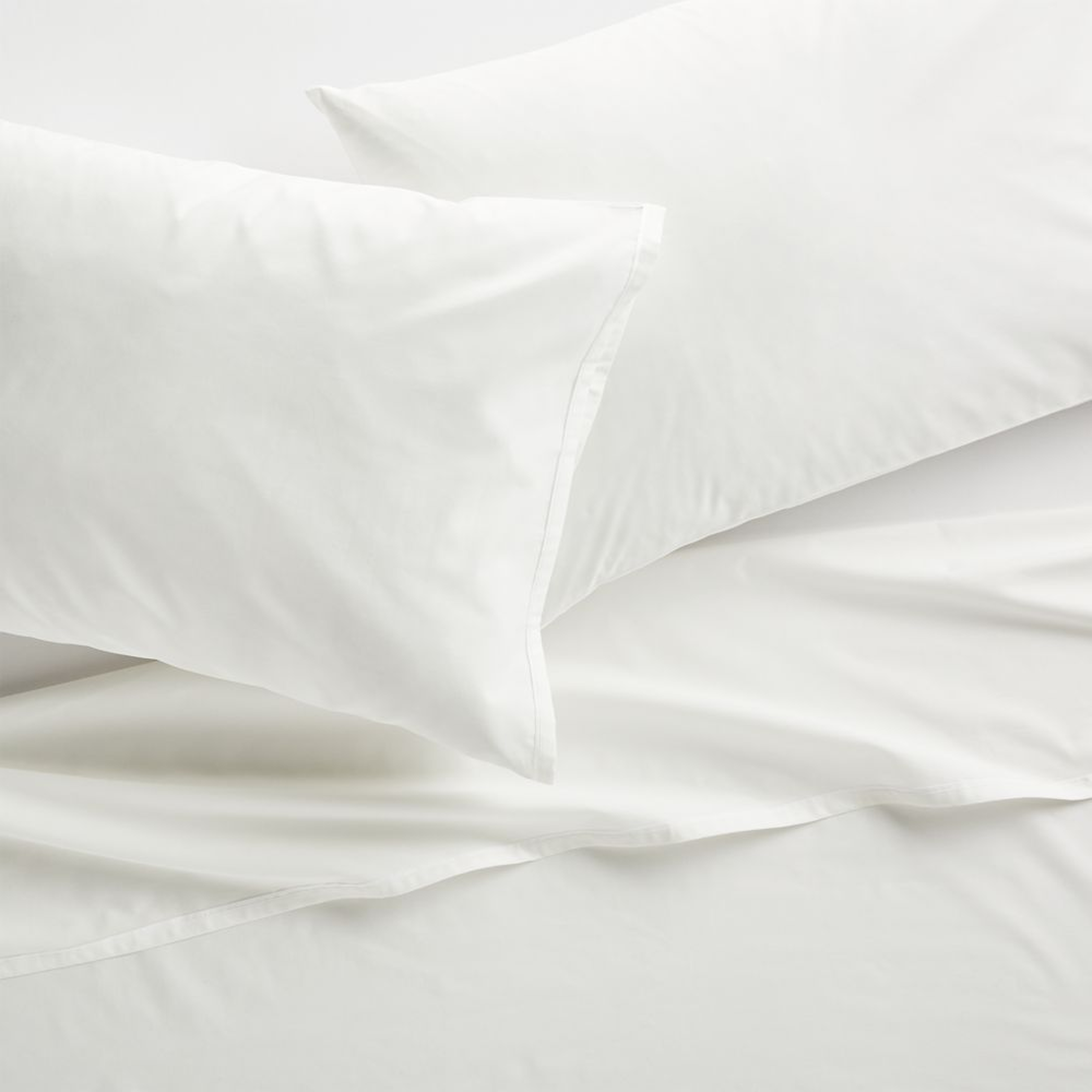 Haven King White Percale Sheet Set - Crate and Barrel
