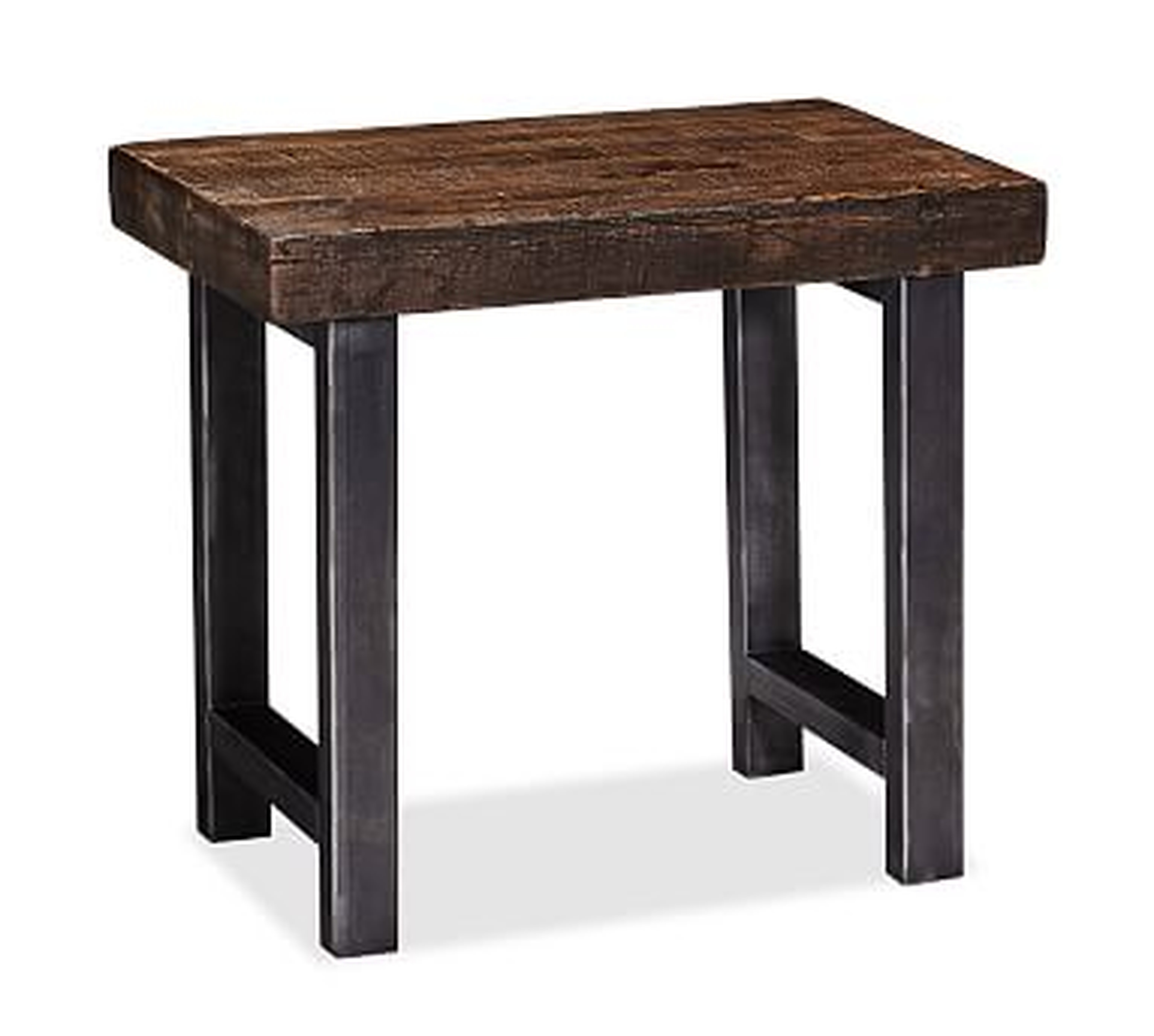 Griffin Wrought Iron & Reclaimed Wood End Table - Pottery Barn