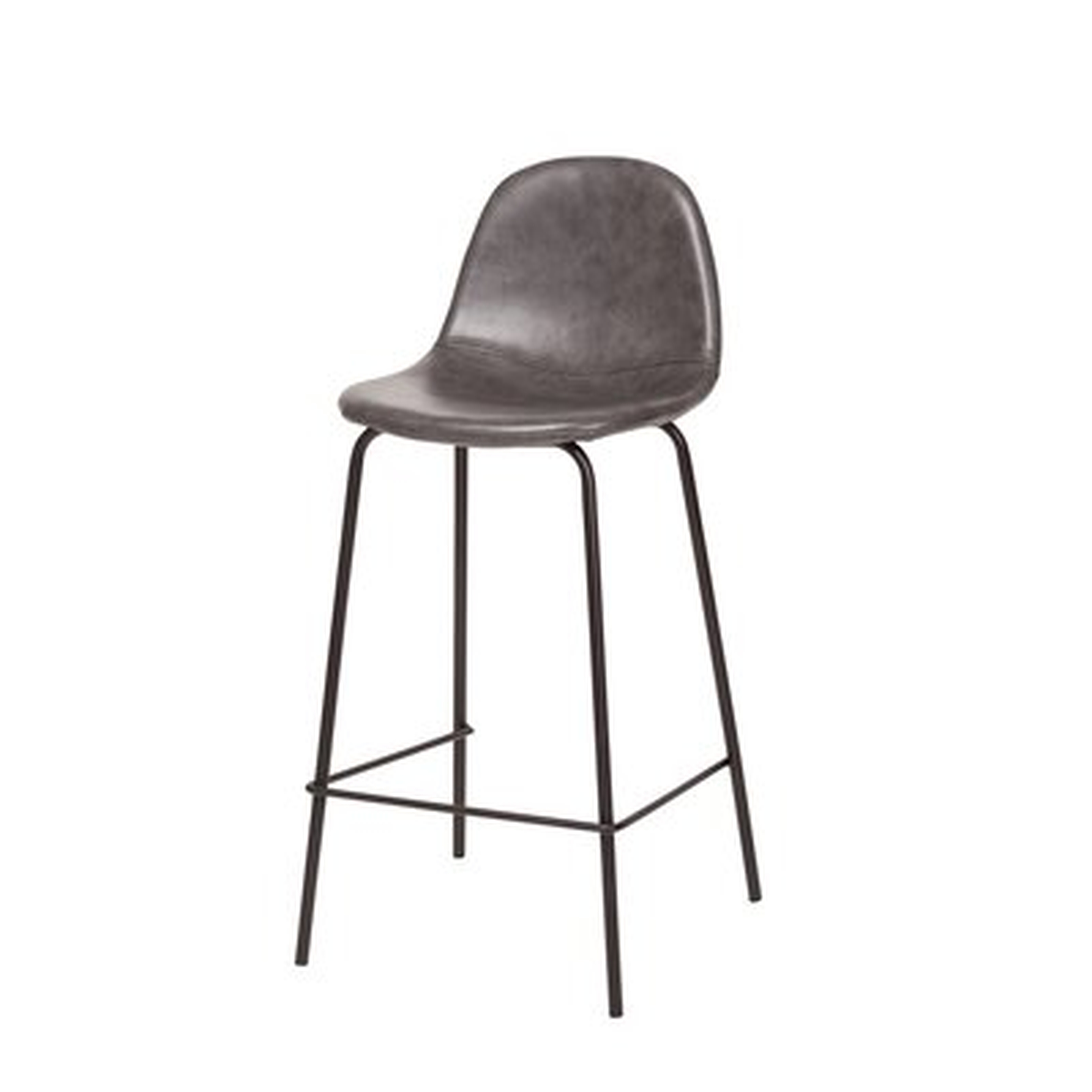 Smart Counter Stool In Distressed Color Leather - Wayfair