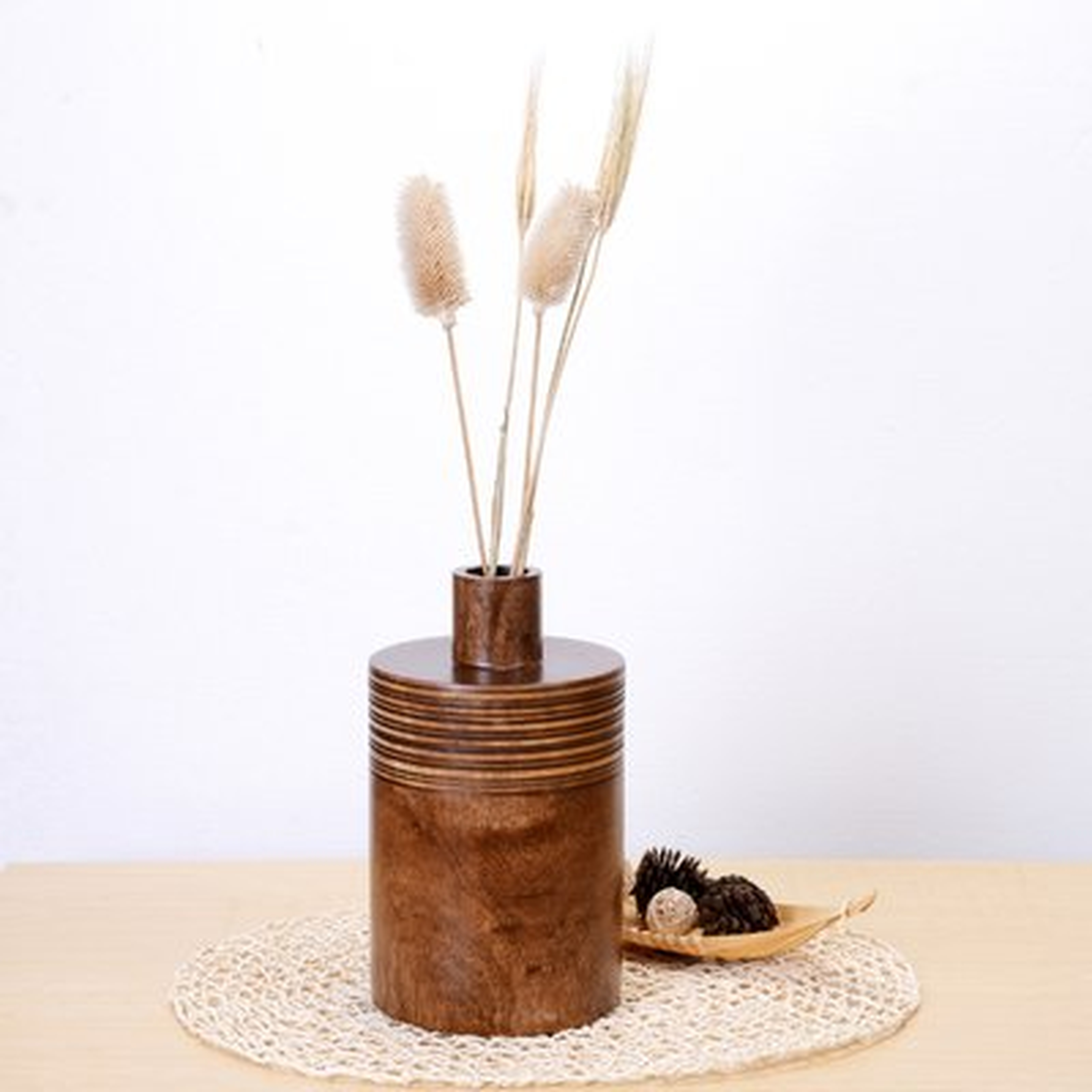 Daphine Decorative Mango Wood Jar - Wayfair