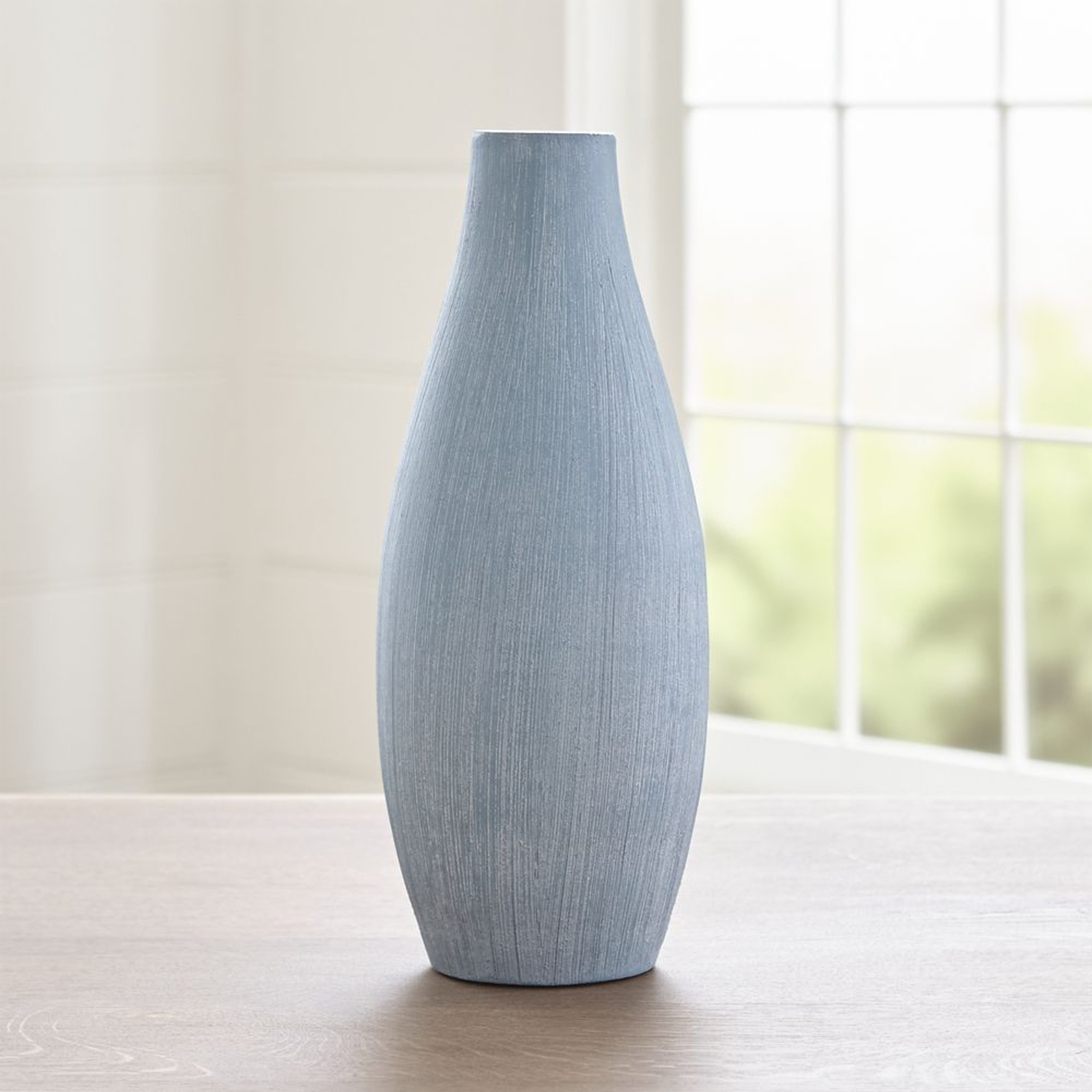 Annisa Light Blue Short Vase - Crate and Barrel